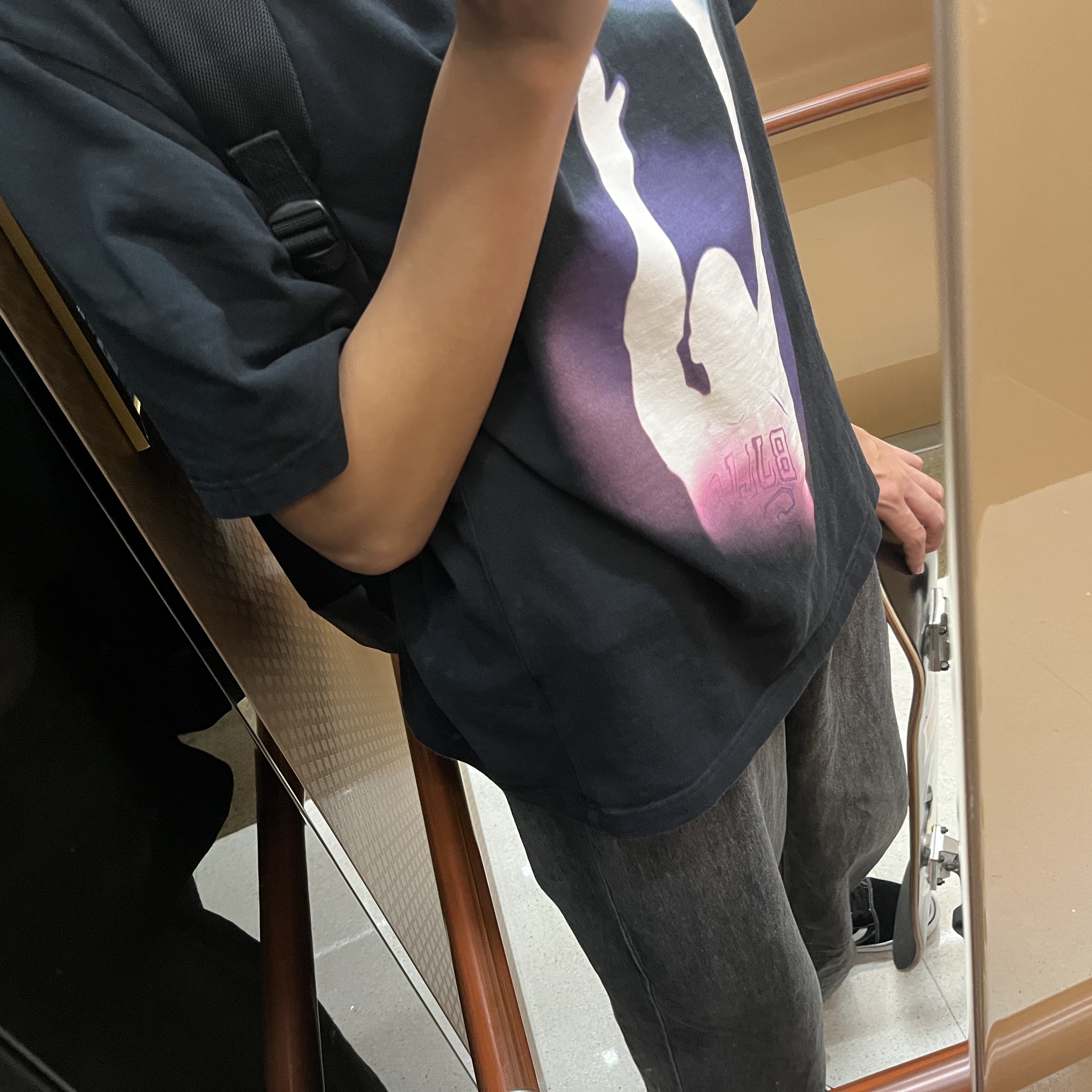 Jordan x J Balvin S/S T-Shirt Black - US/EU 착용 스타일