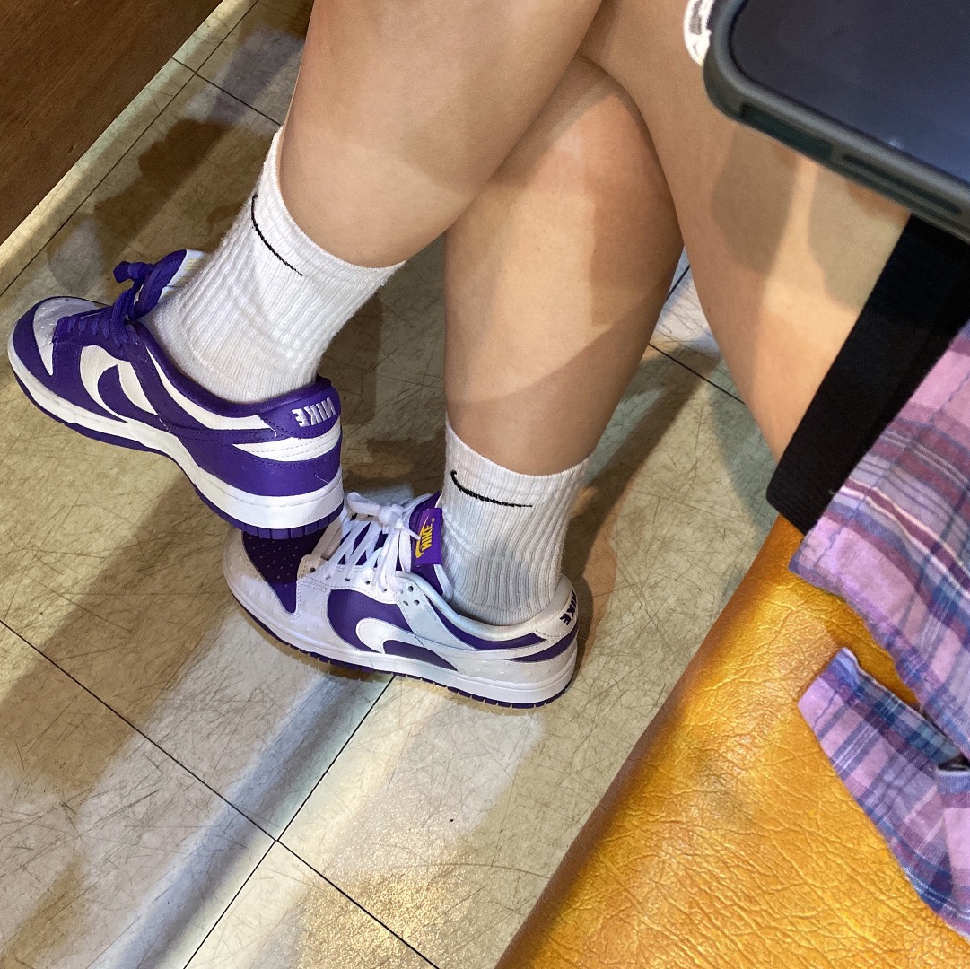(W) Nike Dunk Low SE Flip 착용 스타일 - 1