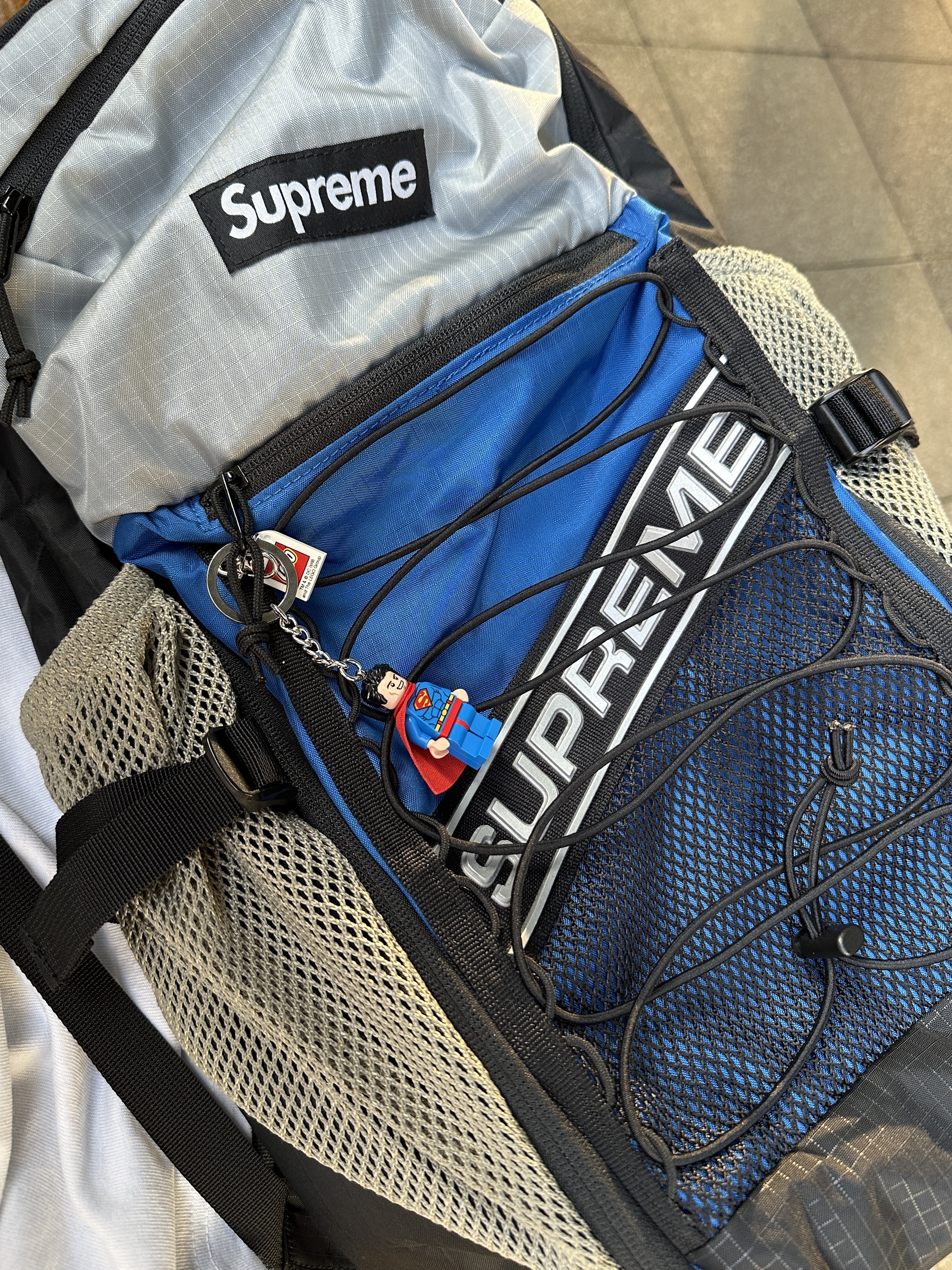 Supreme Backpack Blue - 23FW 착용 스타일