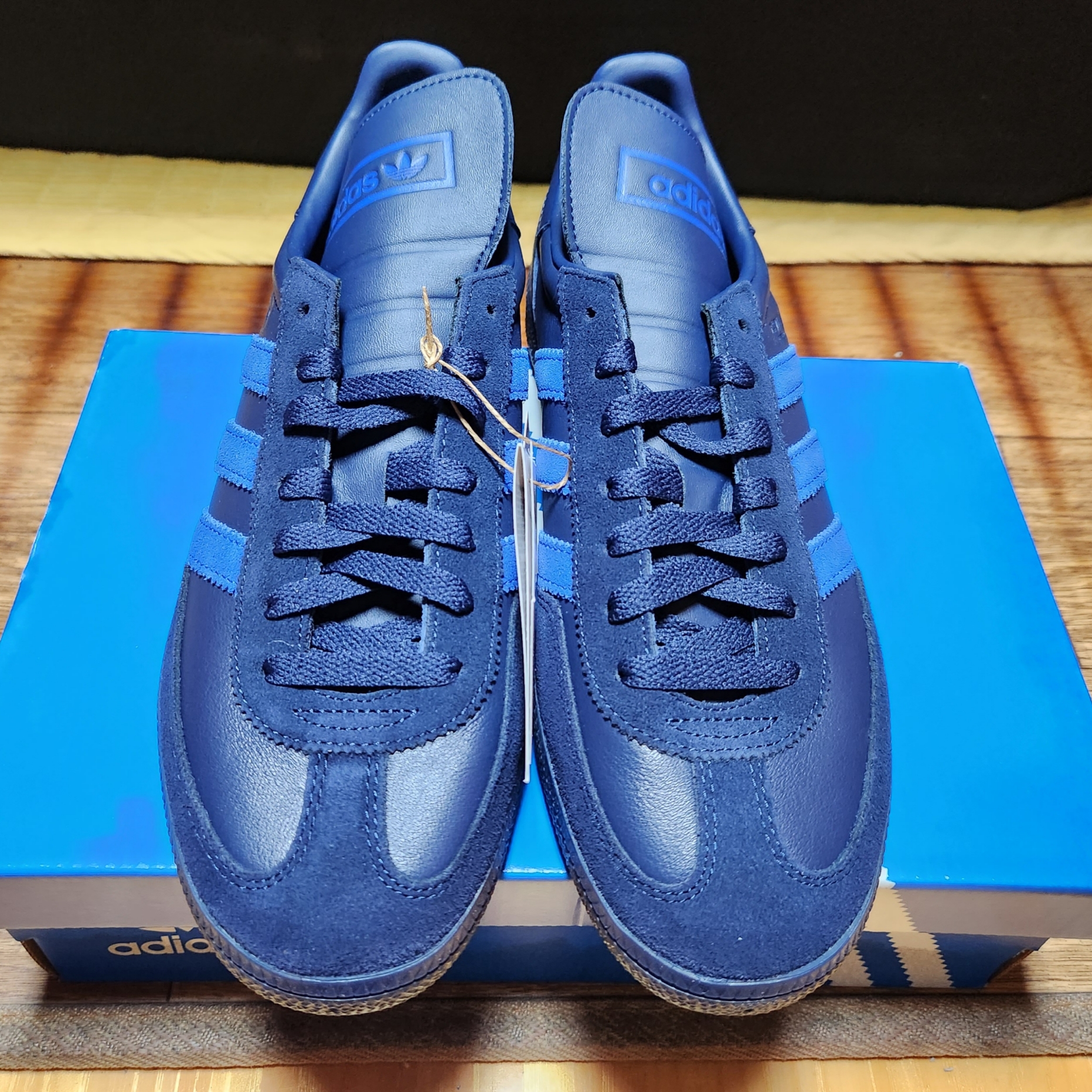 Adidas Spezial Handball Night Indigo Power Blue 착용 스타일 - 1