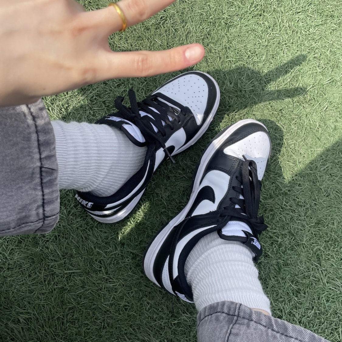 (W) Nike Dunk Low Black 착용 스타일