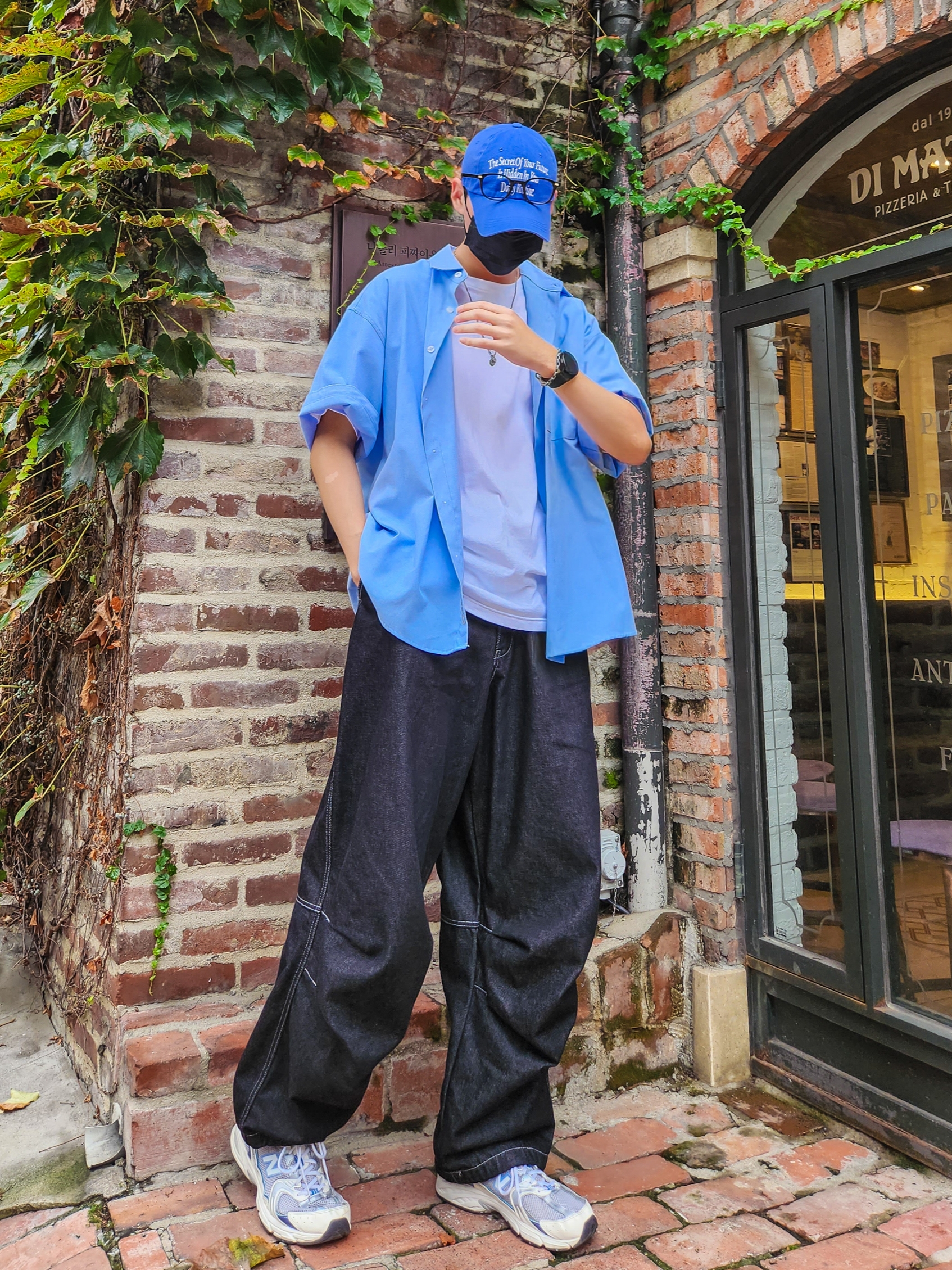New Balance 530 Steel Blue 착용 스타일 - 2