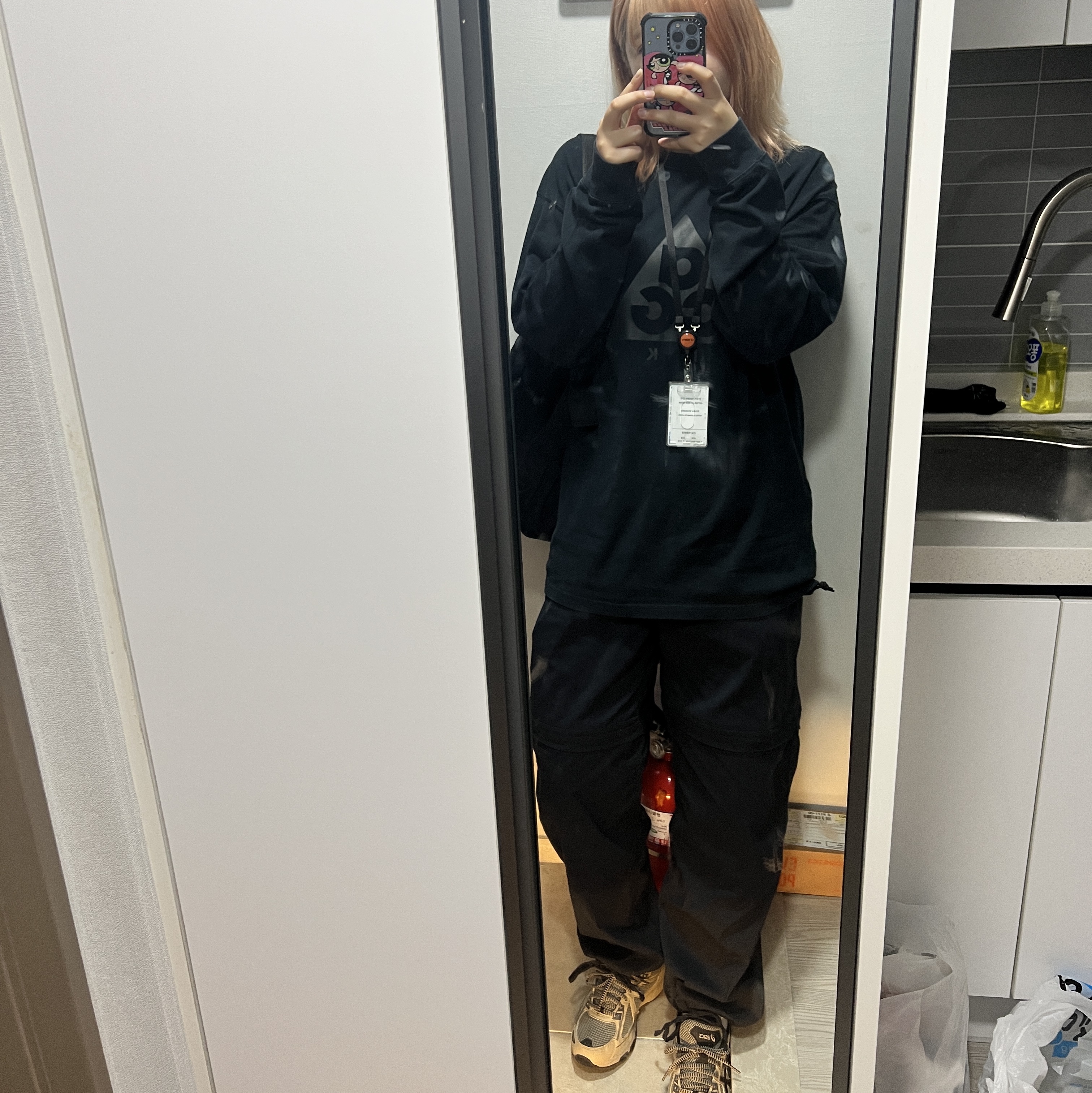 Nike ACG Long Sleeve Logo T-Shirt Black Anthracite - Asia, Asics Gel-Venture 6 Feather Grey Black 착용 스타일
