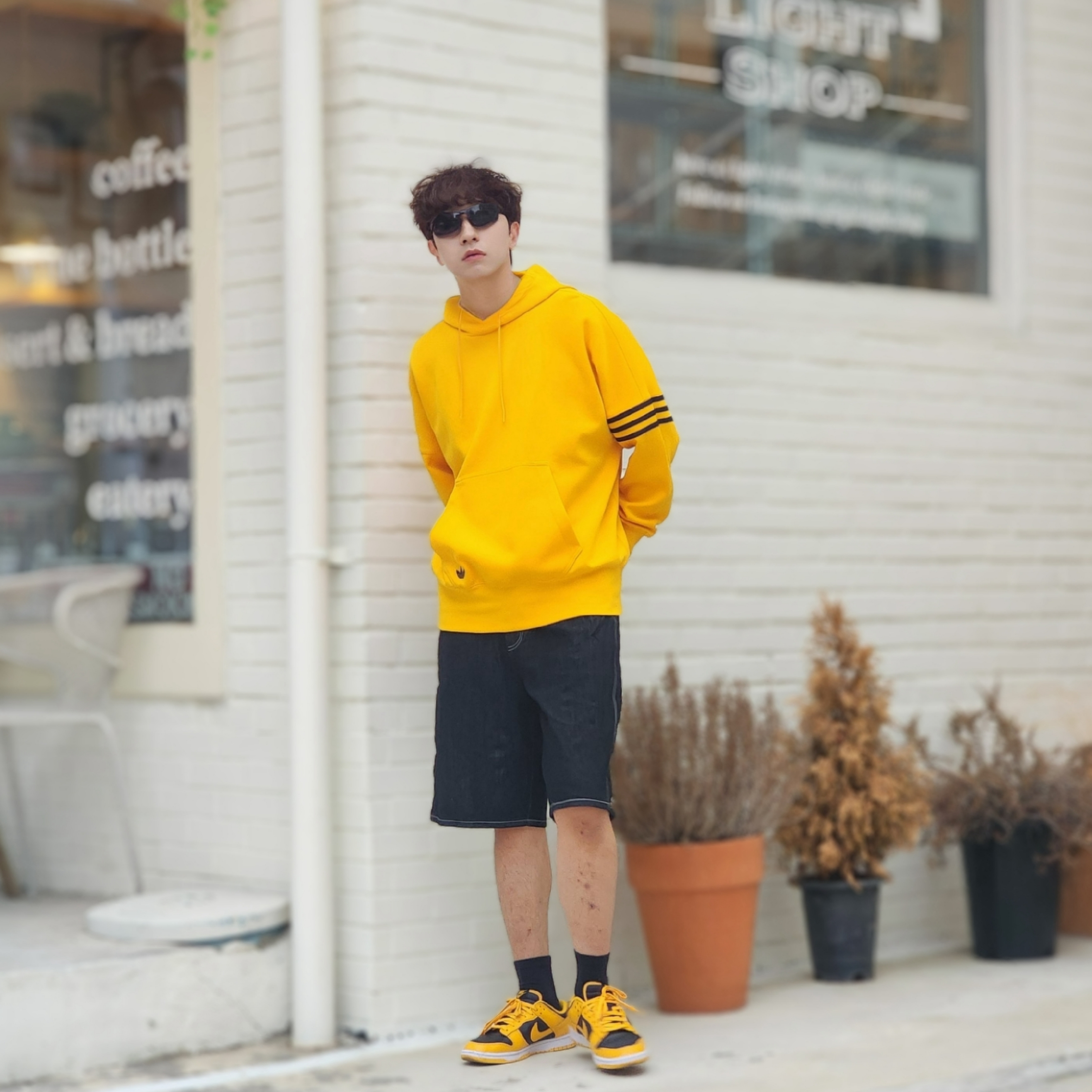 Nike Dunk Low Retro Championship Goldenrod 착용 스타일 - 5
