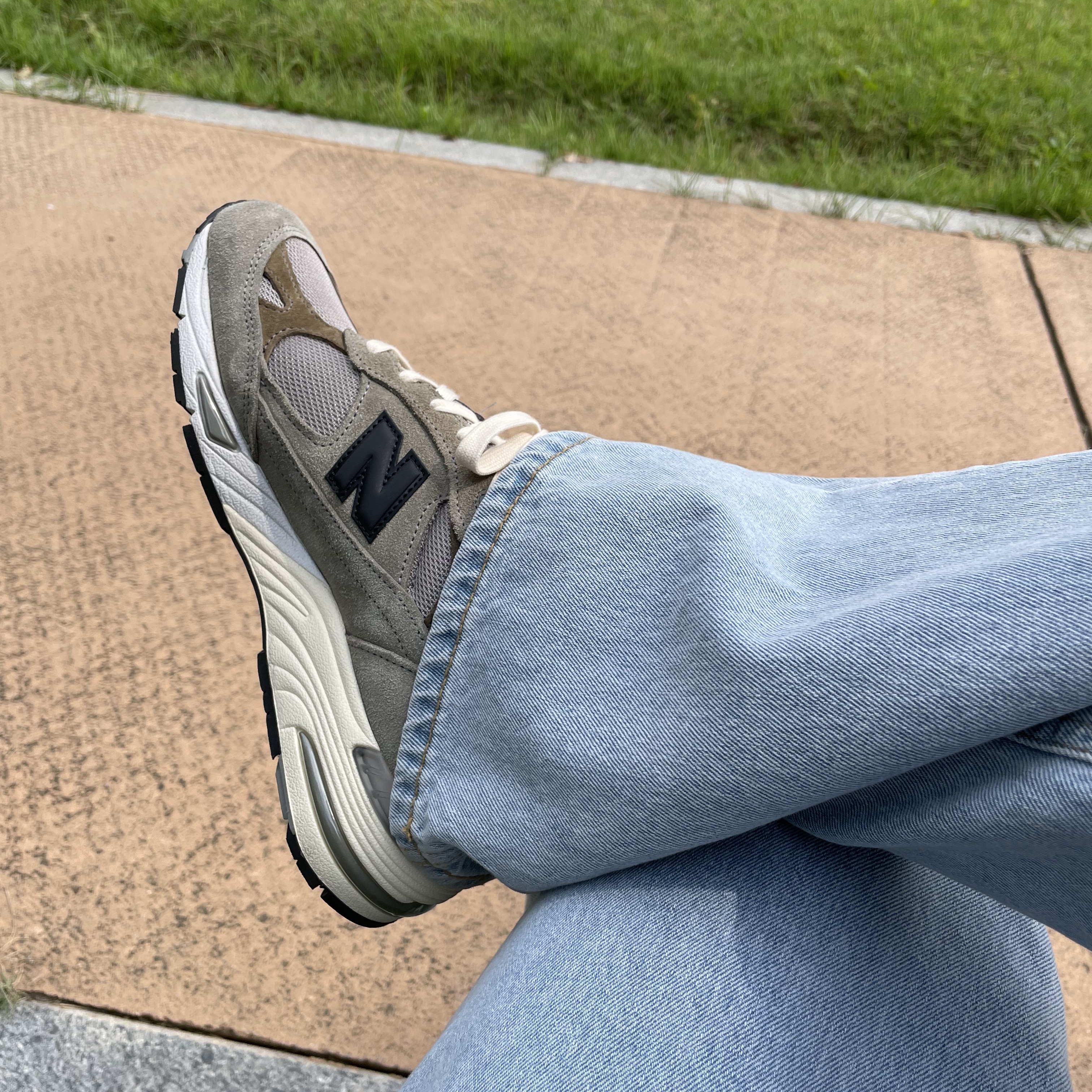New Balance x JJJJound 991 Made in UK Grey 착용 스타일