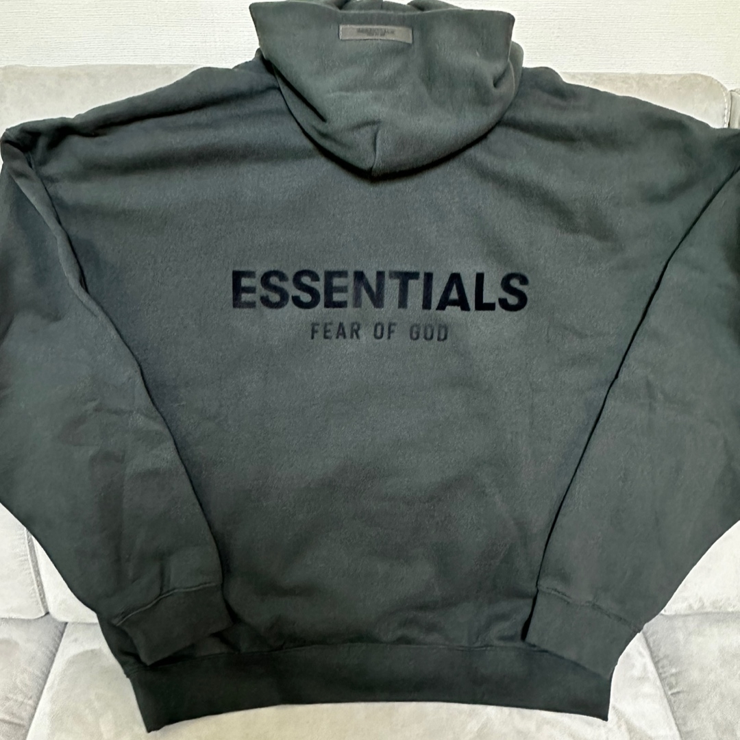 Essentials The Core Collection Hoodie Stretch Limo 착용 스타일 - 1