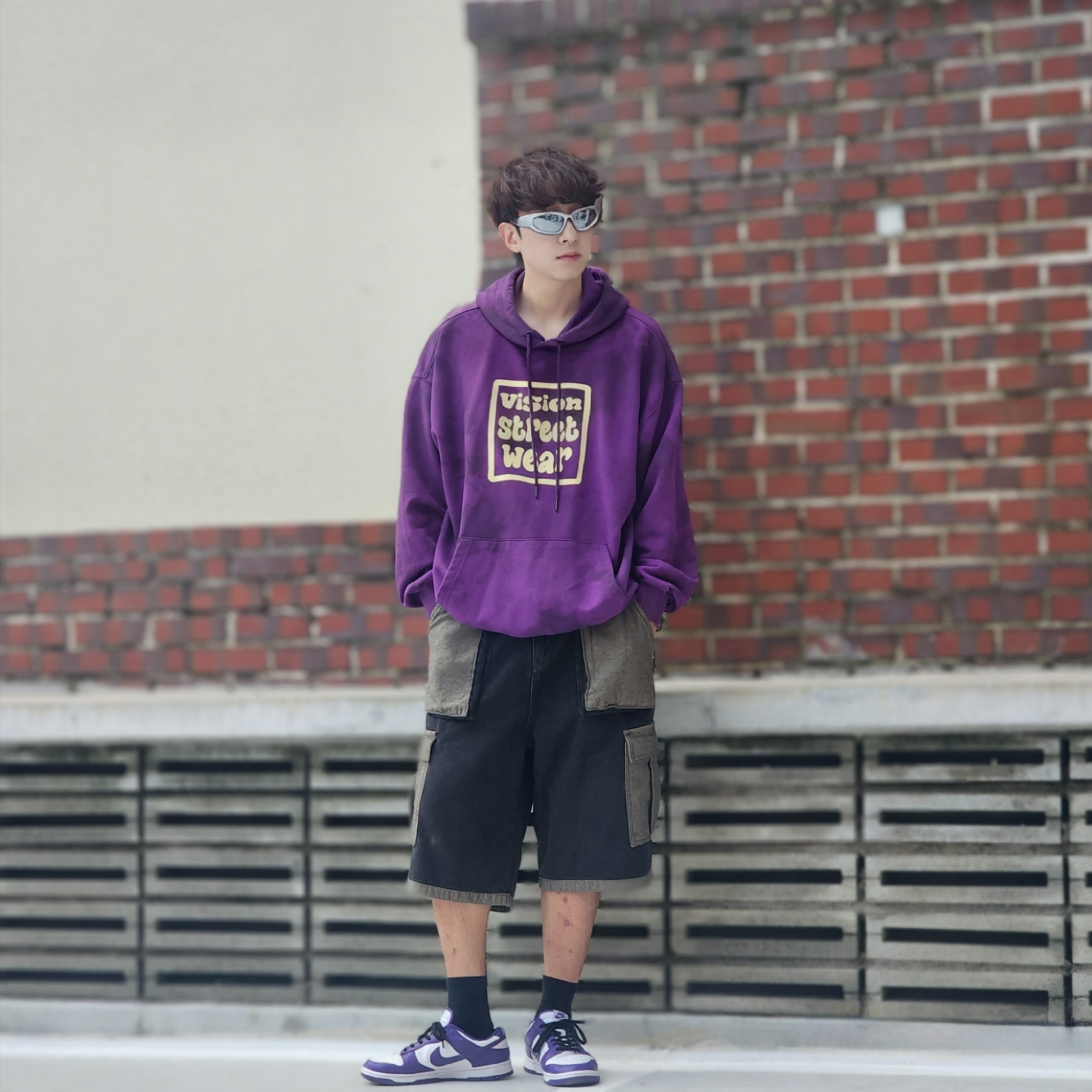 Nike Dunk Low Retro Championship Court Purple 착용 스타일 - 5