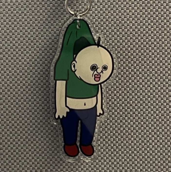 Bbangbbang Hanging Acrylic Keyring 착용 스타일