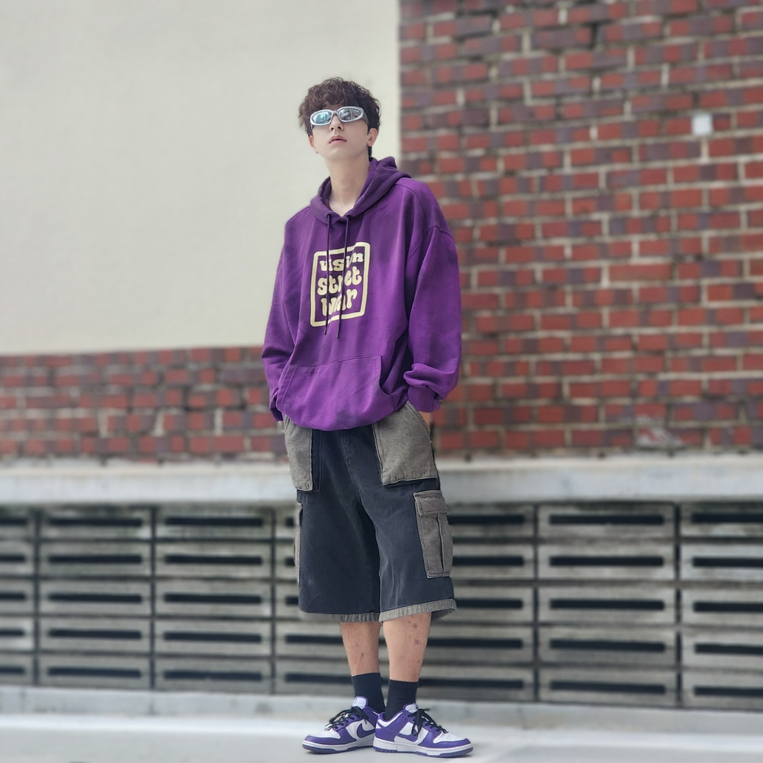 Nike Dunk Low Retro Championship Court Purple 착용 스타일 - 1