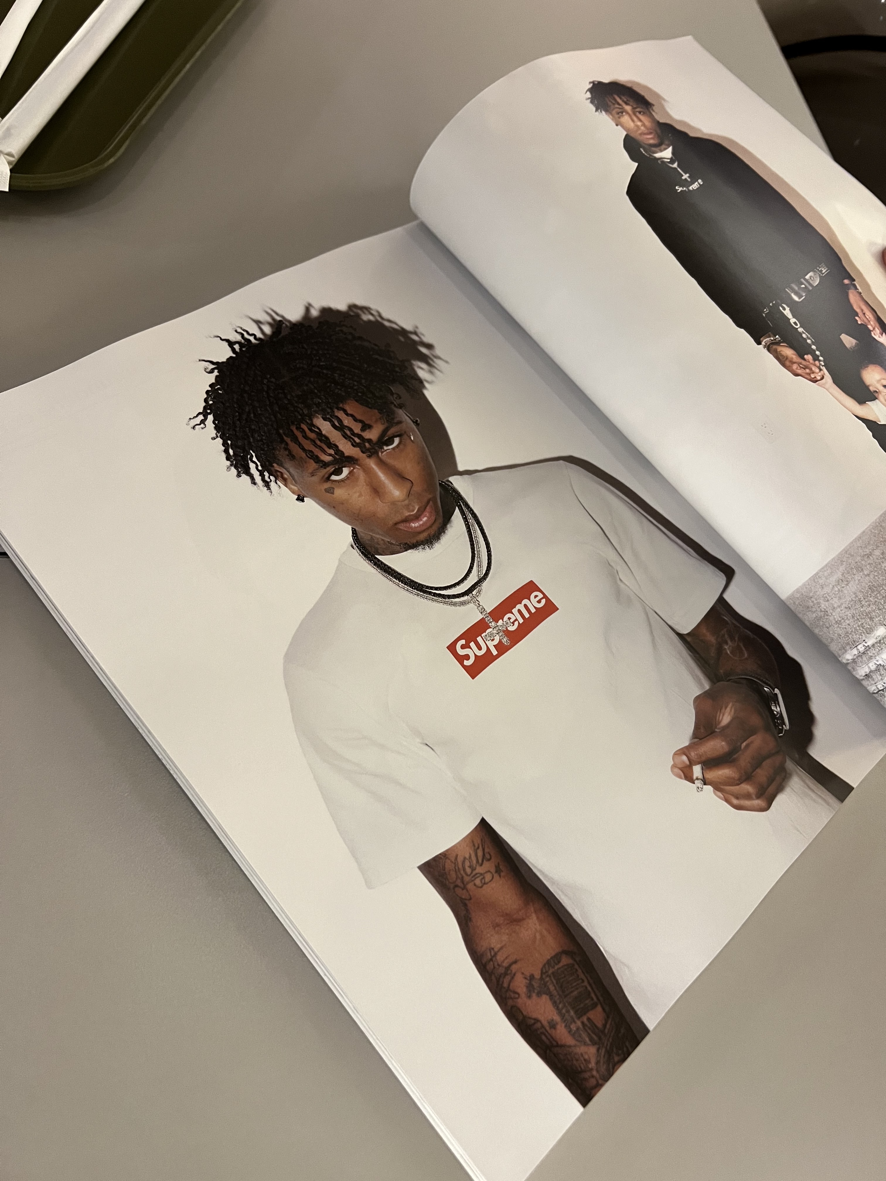 Supreme NBA Youngboy T-Shirt White - 23FW 착용 스타일 - 1