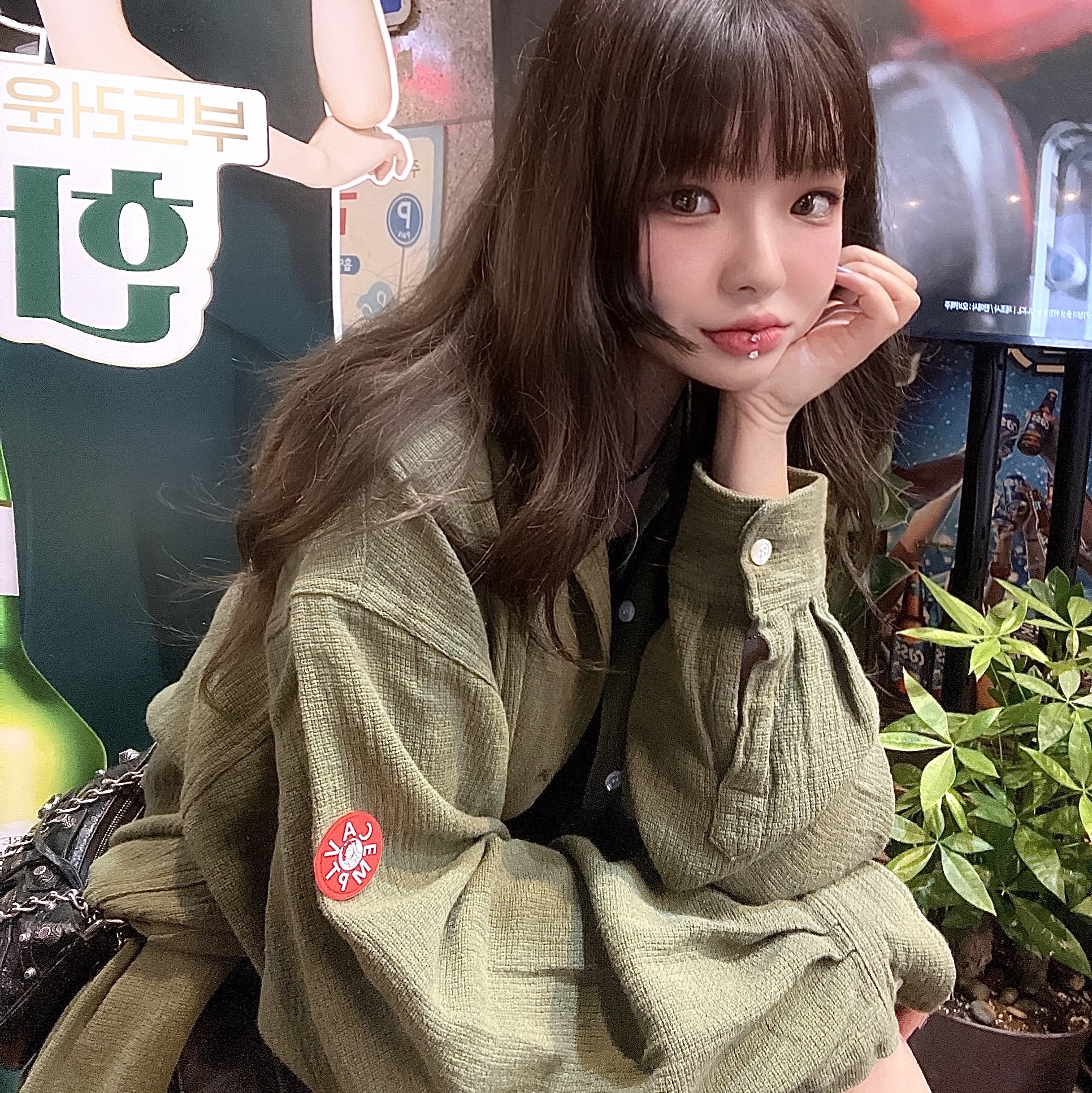 Cav Empt CL Open Shirt Olive - 23FW, Balenciaga Le Cagole Mini Bag with Chain Black 착용 스타일