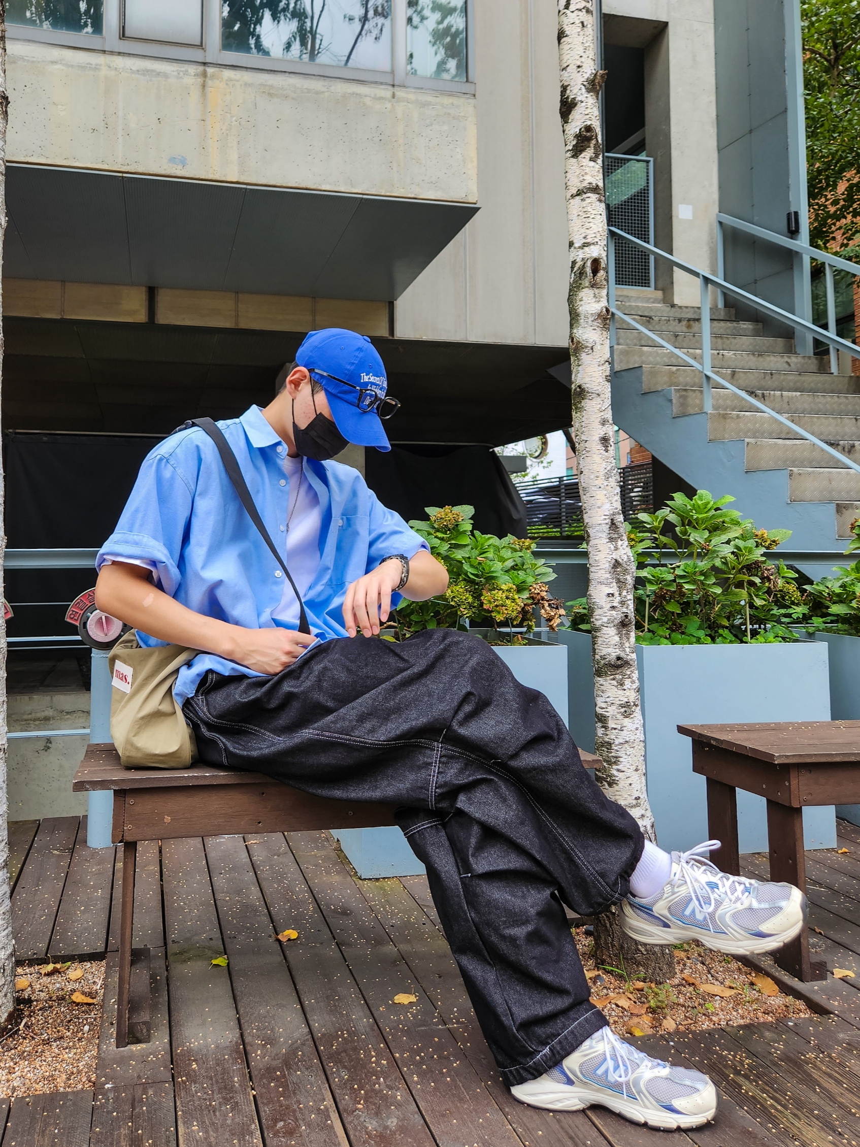 New Balance 530 Steel Blue 착용 스타일 - 4