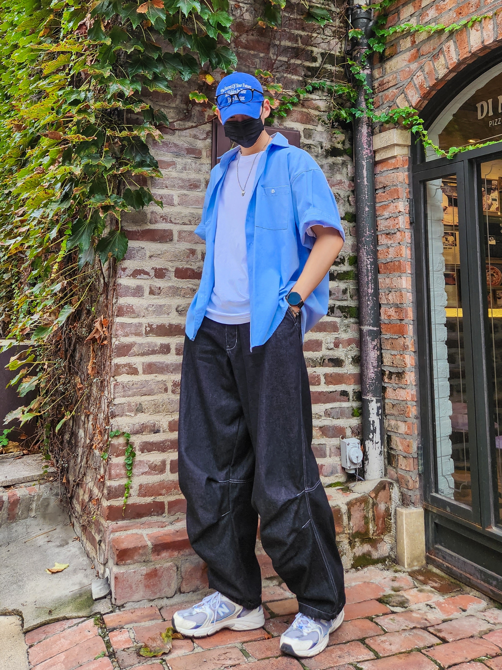 New Balance 530 Steel Blue 착용 스타일 - 1