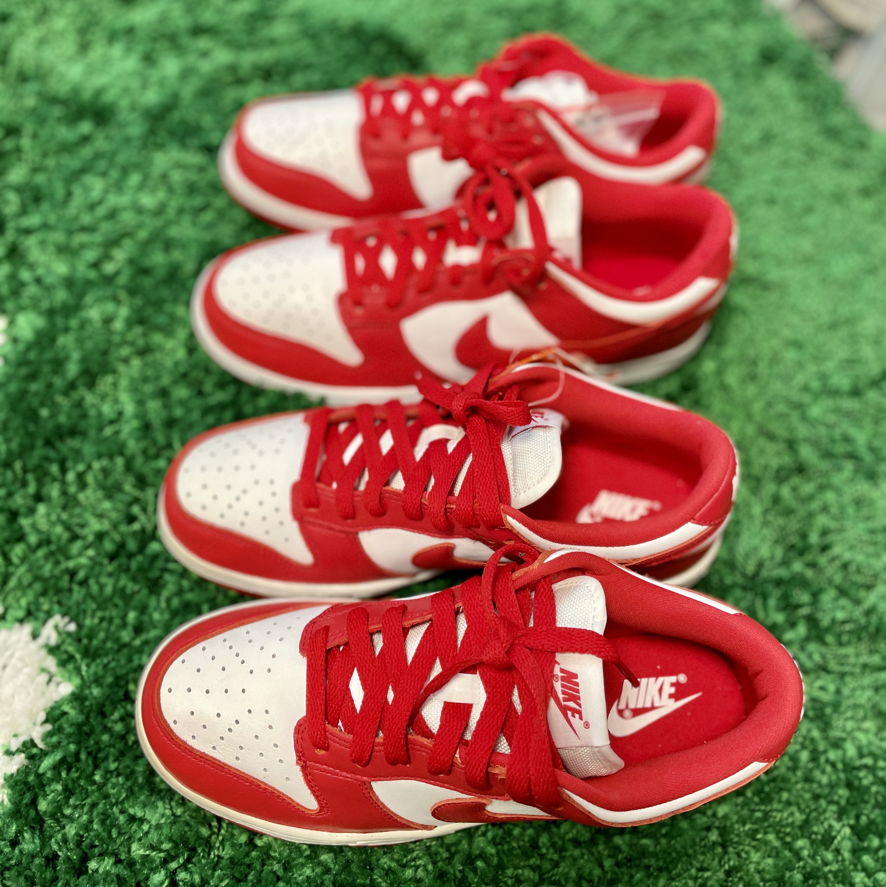 Nike Dunk Low SP White and University Red 2023, Nike Dunk Low SP University Red 2020 착용 스타일
