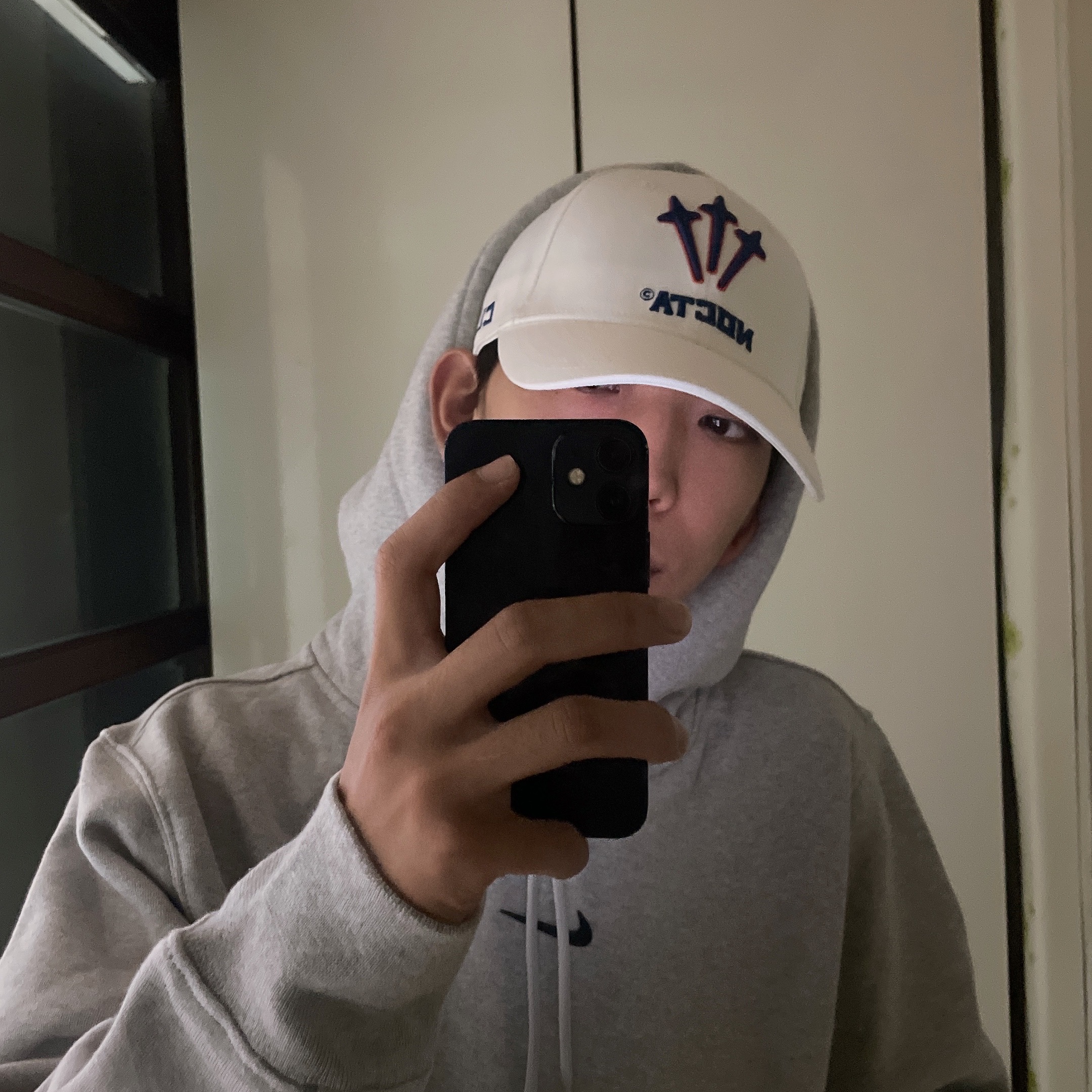 Nike x Drake Nocta Cardinal Stock Essential Hoodie Grey - Asia, Nike x Drake Nocta NRG LU L91 Cap White 착용 스타일