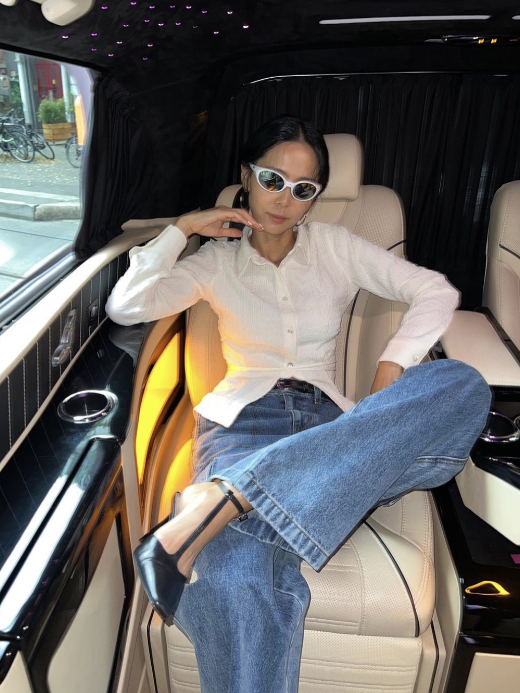 Oakley Eye Jacket Redux Polished White Frame Prizm Black Lenses High Bridge Fit 착용 스타일