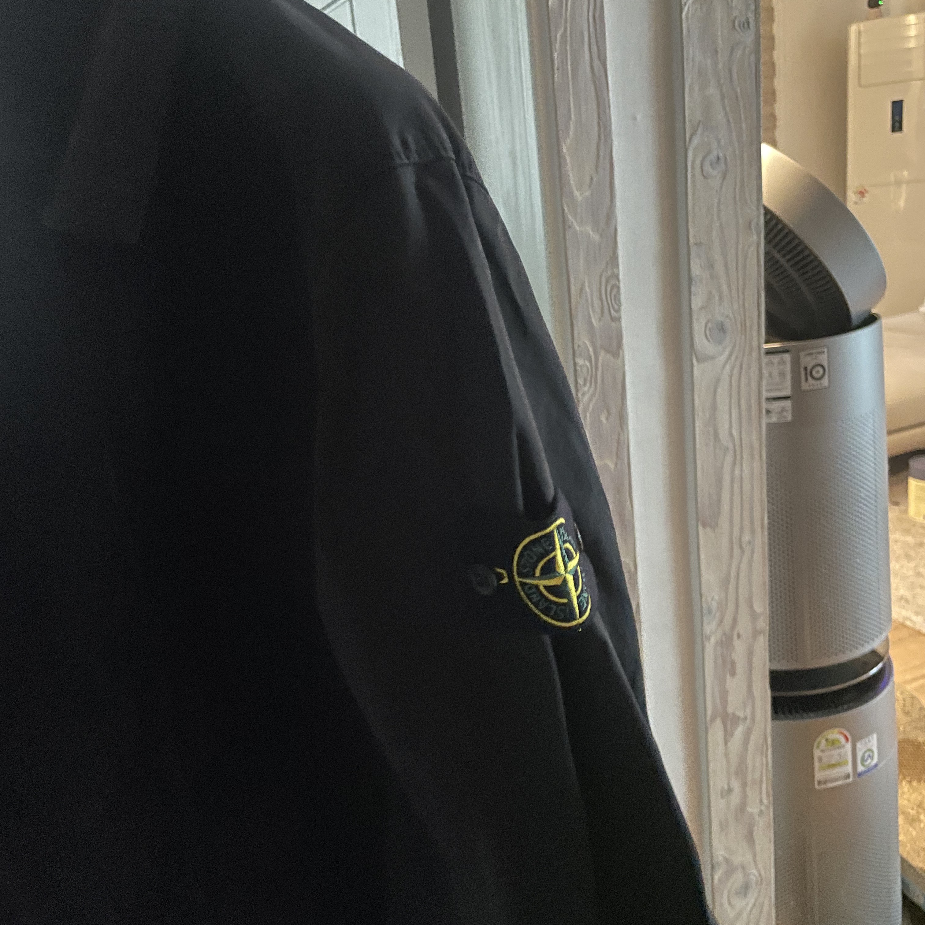 Stone Island 10210 Double Pocket Cotton Overshirt Black - 23SS 착용 스타일