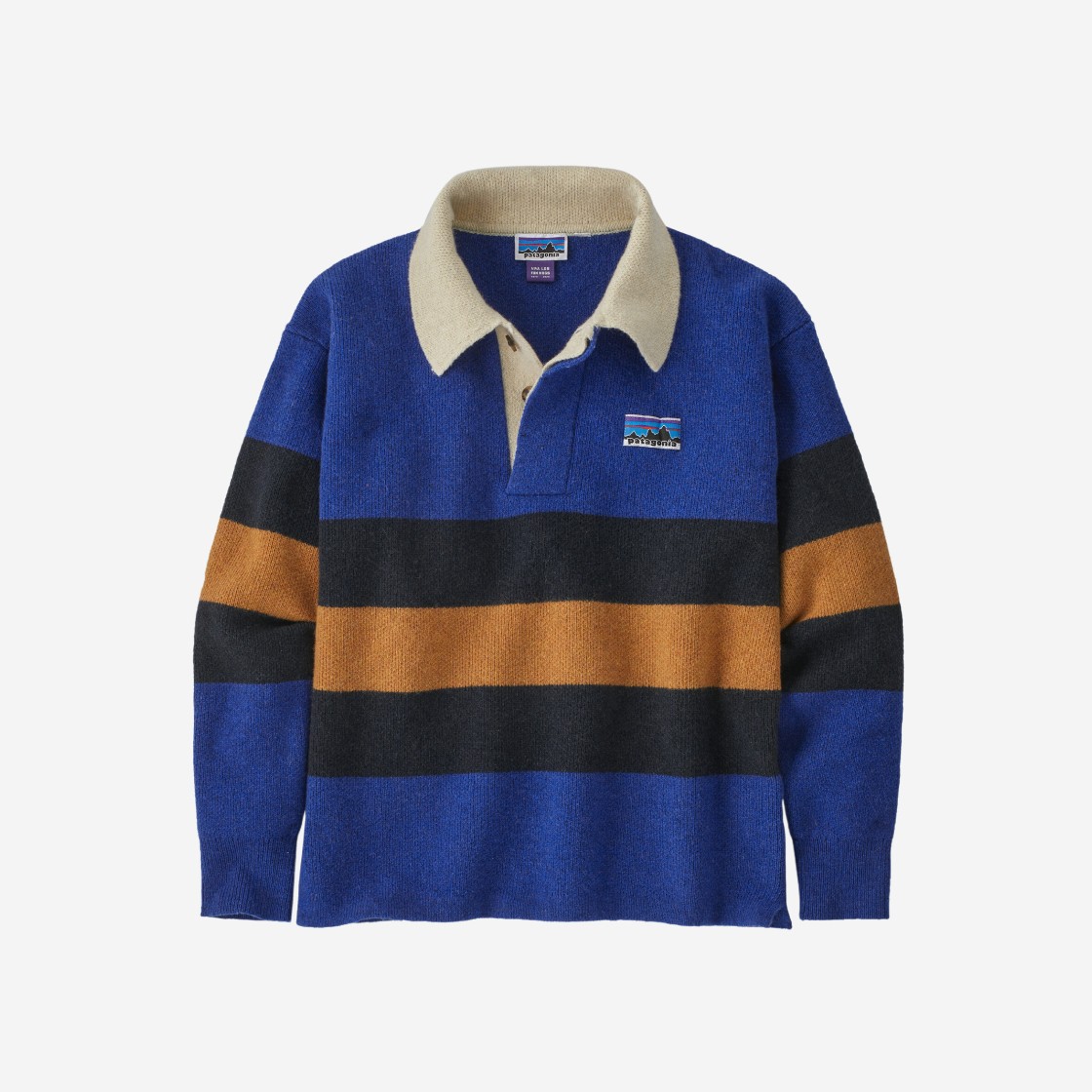 Patagonia Recycled Wool Blend Rugby Sweater Cobalt Blue 상세 이미지 1