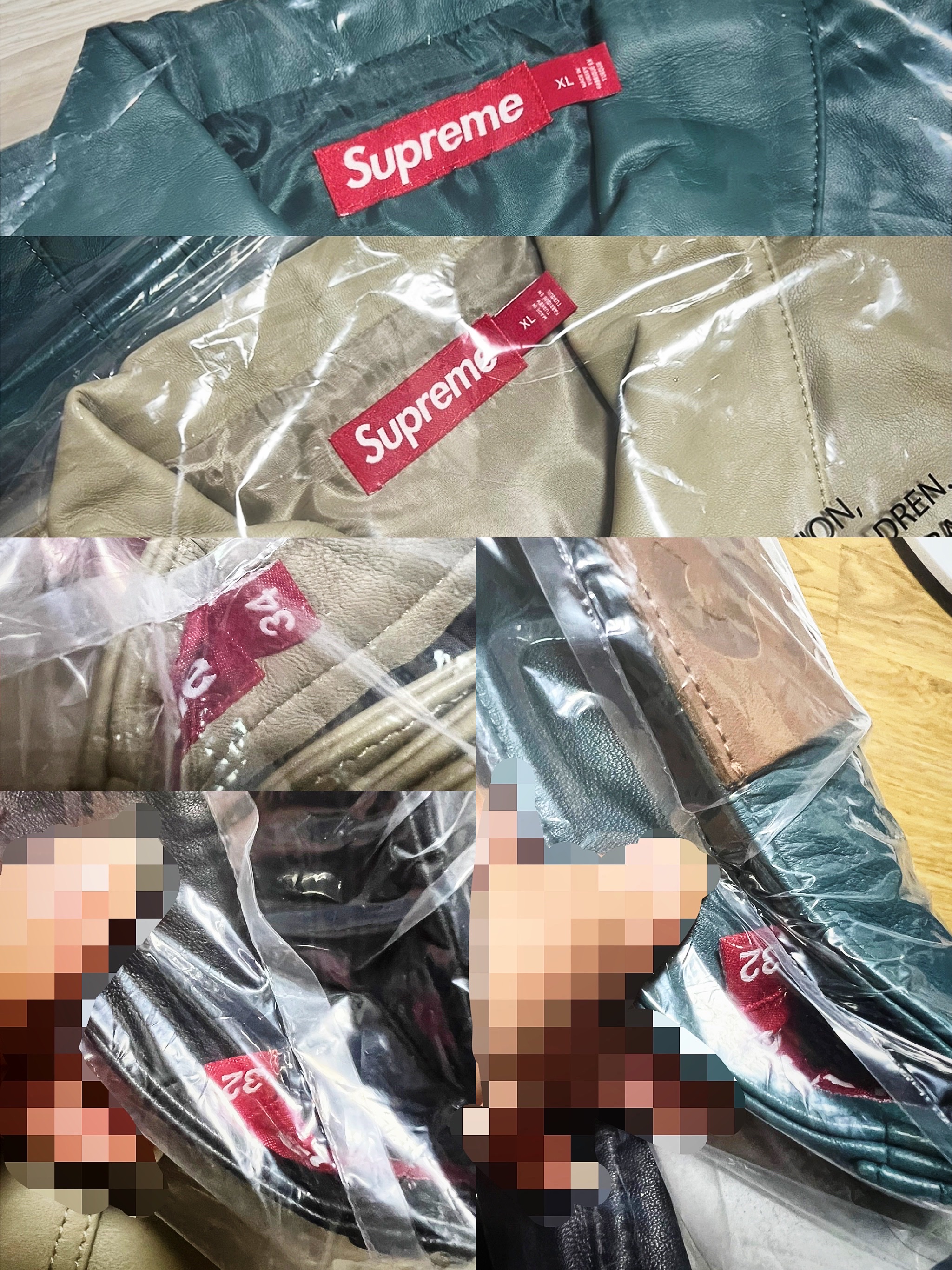 Supreme Leather S/S Work Shirt Dusty Teal - 23FW, Supreme Leather S/S Work Shirt Tan - 23FW 착용 스타일 - 3
