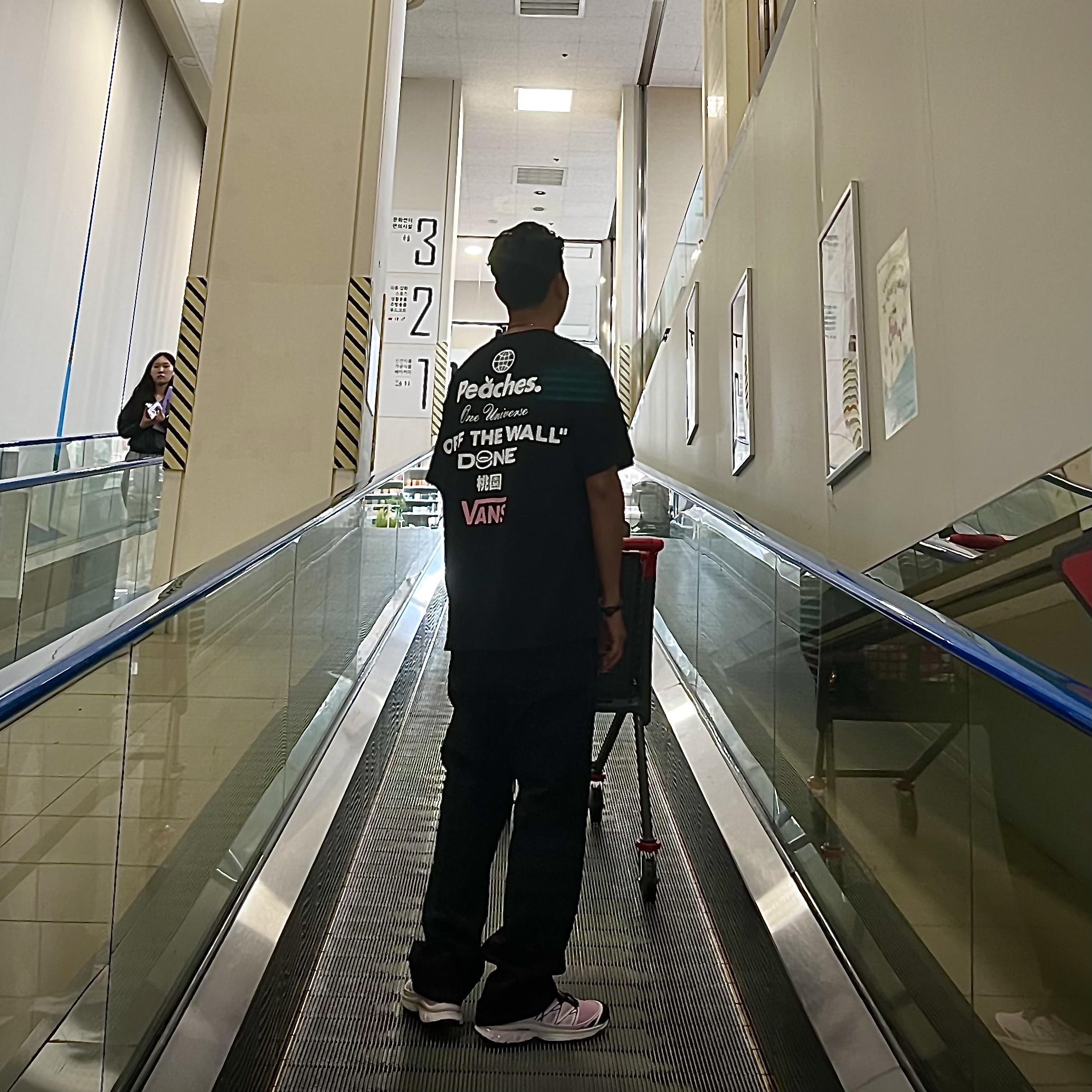 Salomon x Sandy Liang XT-6 Expanse Cradle Pink, Vans x Peaches. Staple S/S T-Shirt Black 착용 스타일