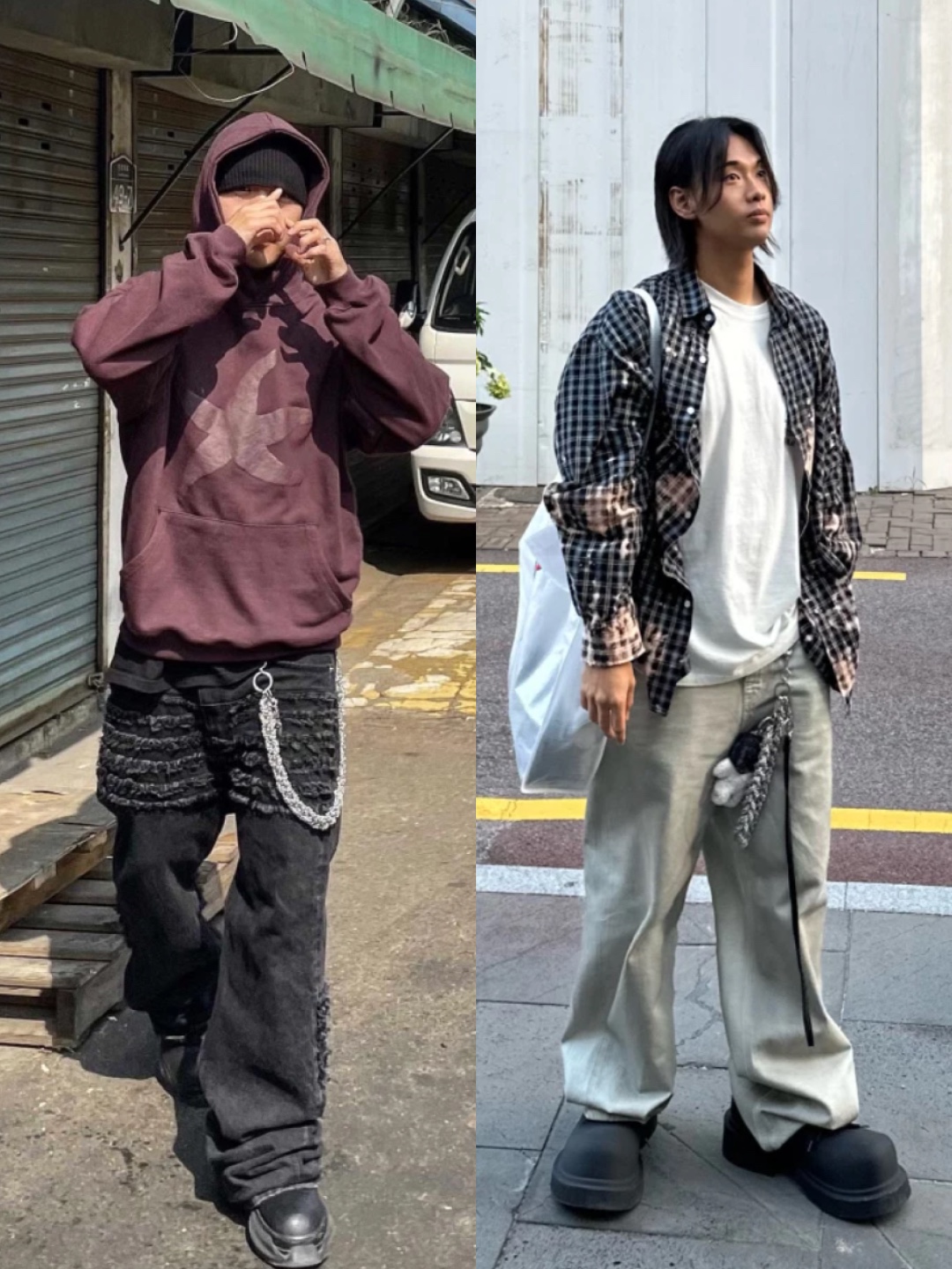 Balenciaga Combat Strike 20mm Boots Black, Undermycar Gaor Multi Patched Vintage Zip-Up Ganache - 23SS 착용 스타일 - 3