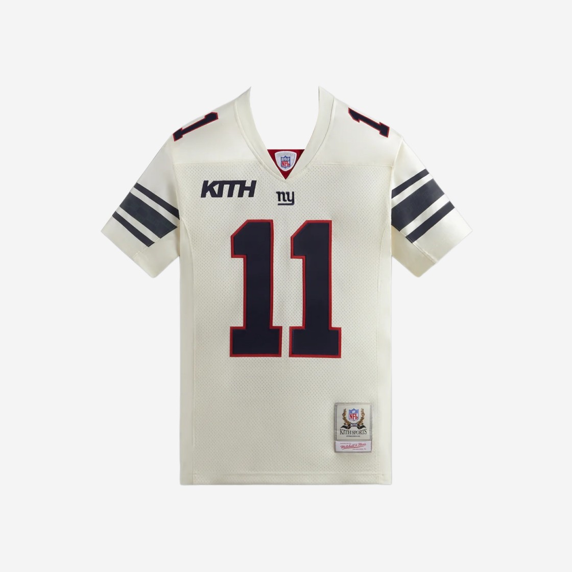 Kith x NFL Giants Mitchell & Ness Phil Simms Jersey Sandrift 상세 이미지 1