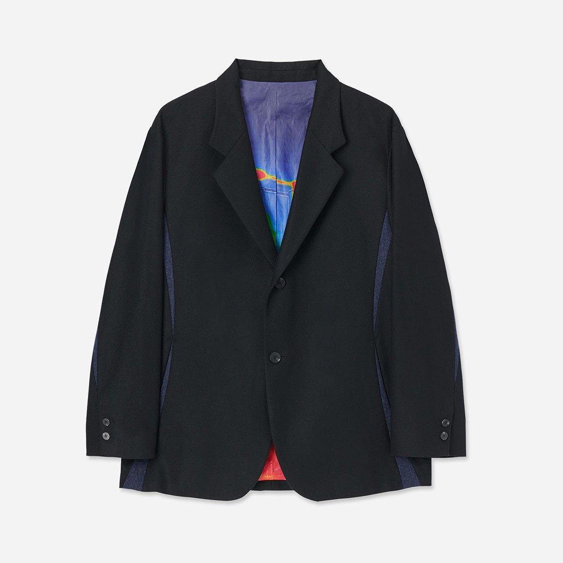 Typing Mistake Single Breasted Incised Blazer Black 상세 이미지 1