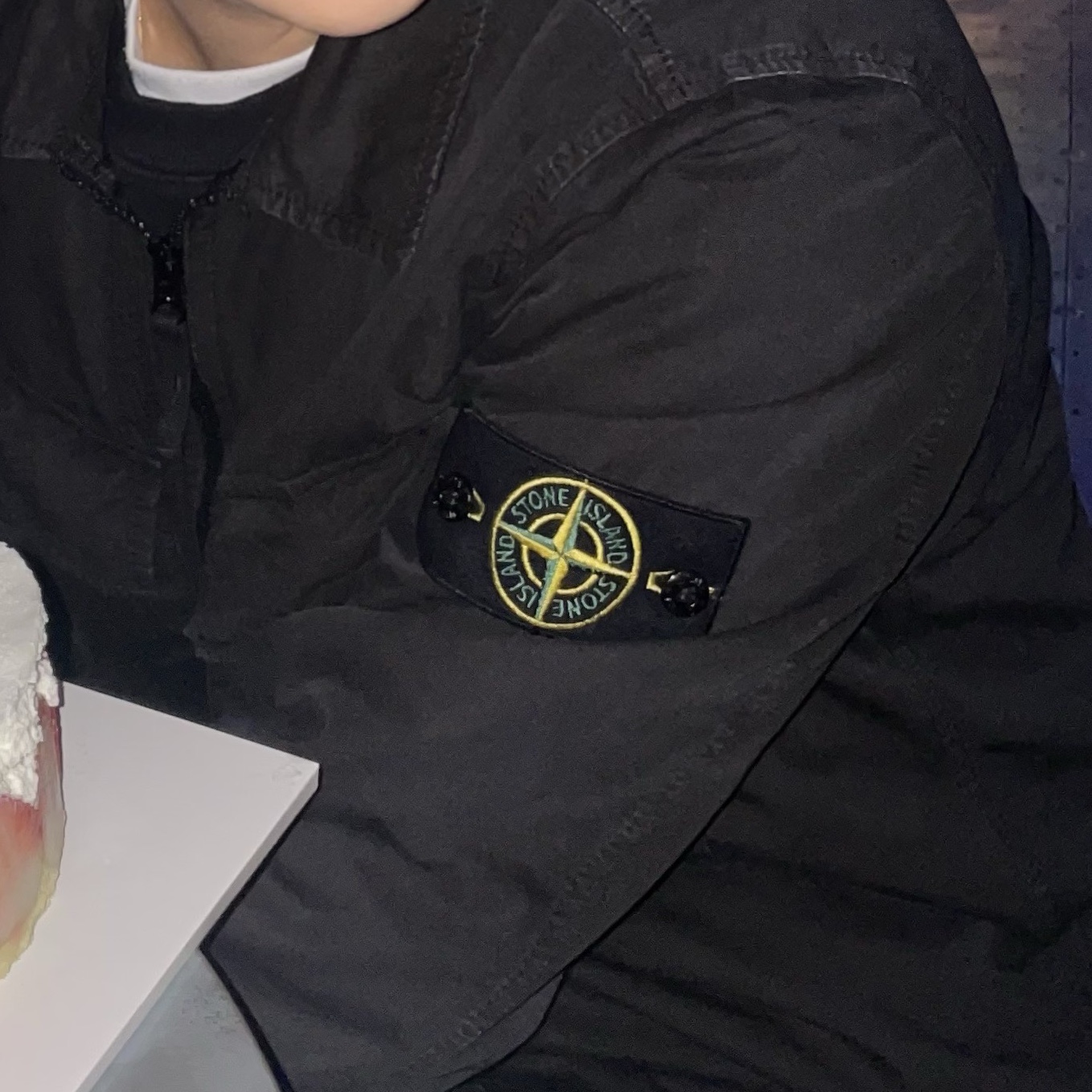 Stone Island 101WN Brushed Cotton Canvas T.CO+OLD Overshirt Black - 22FW 착용 스타일