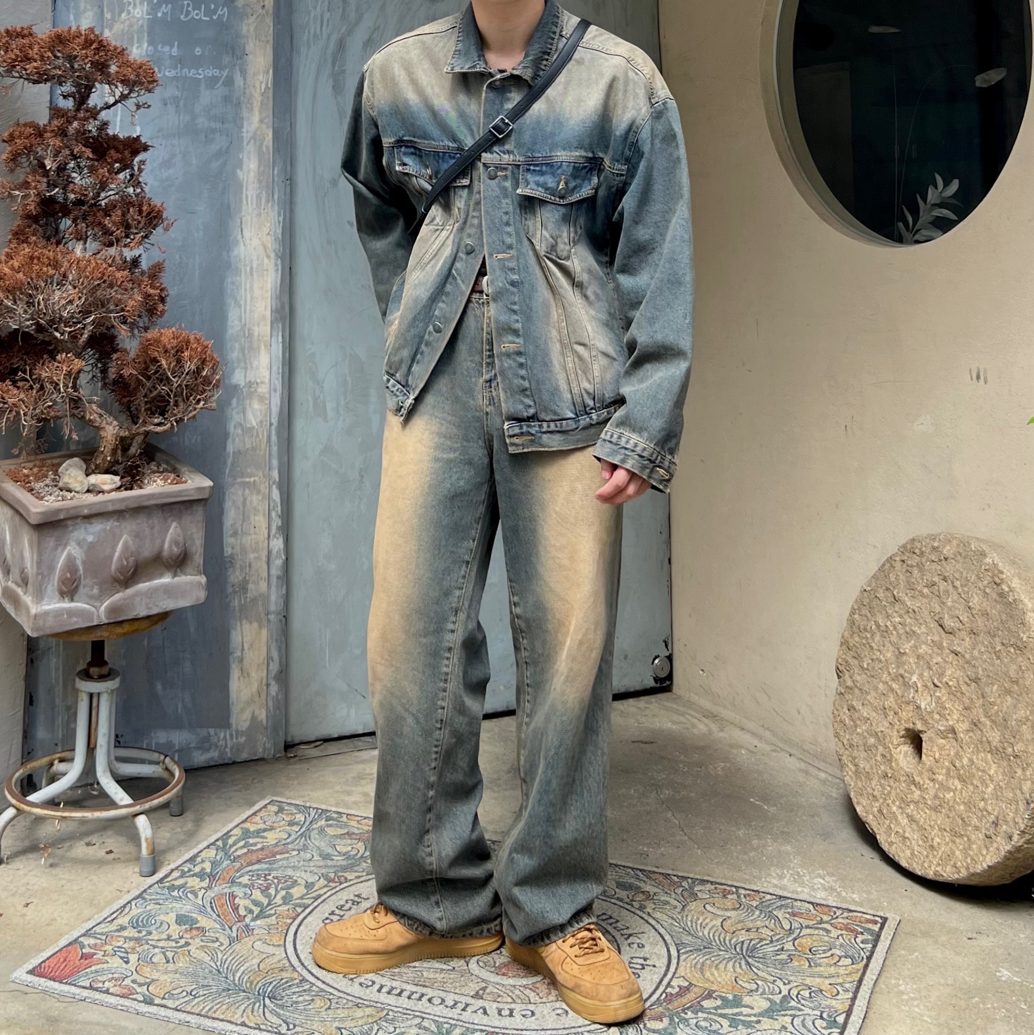 Nike Air Force 1 '07 WB Flax, Casio A-159WA-N1 착용 스타일 - 3