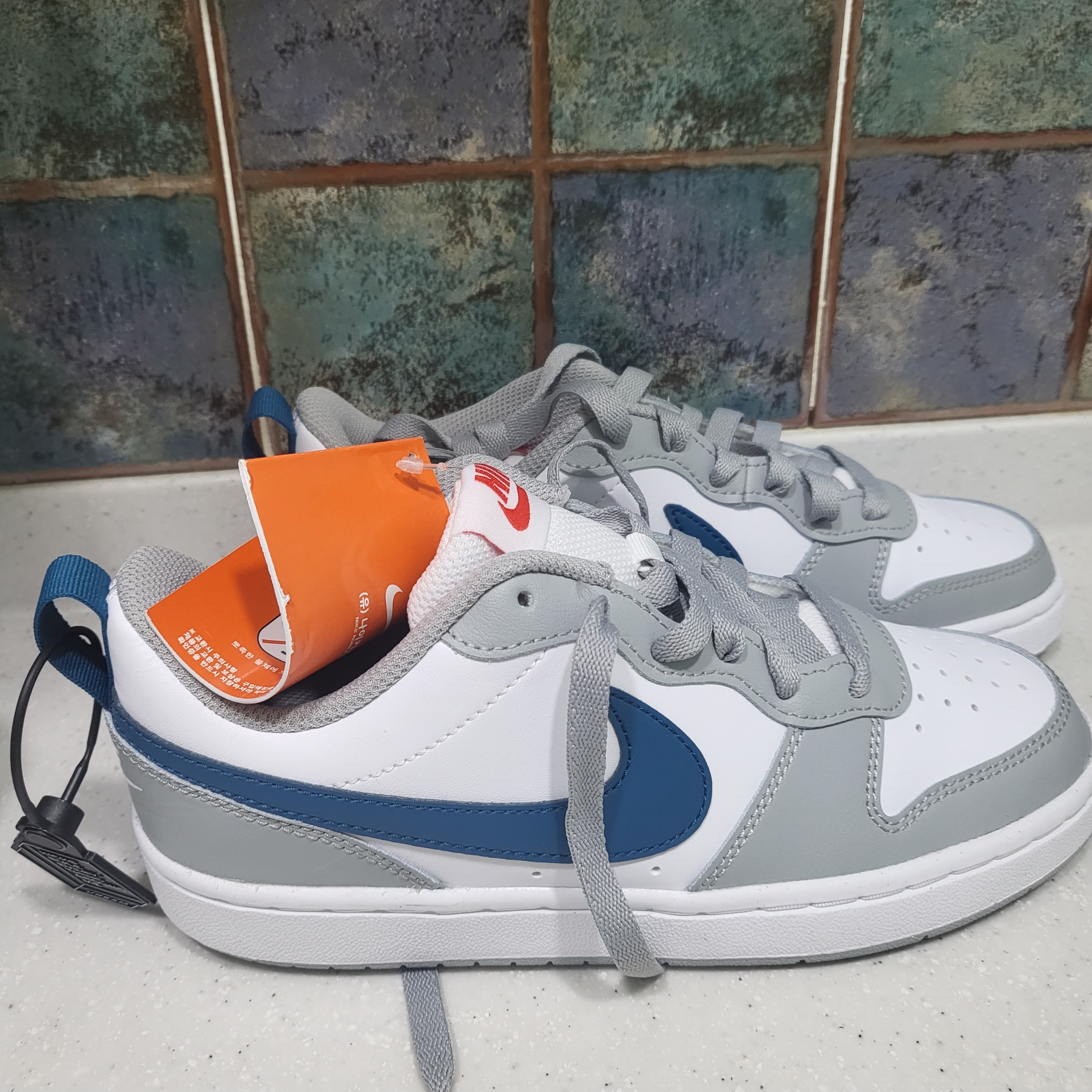 (GS) Nike Court Borough Low 2 Light Smoke Grey 착용 스타일