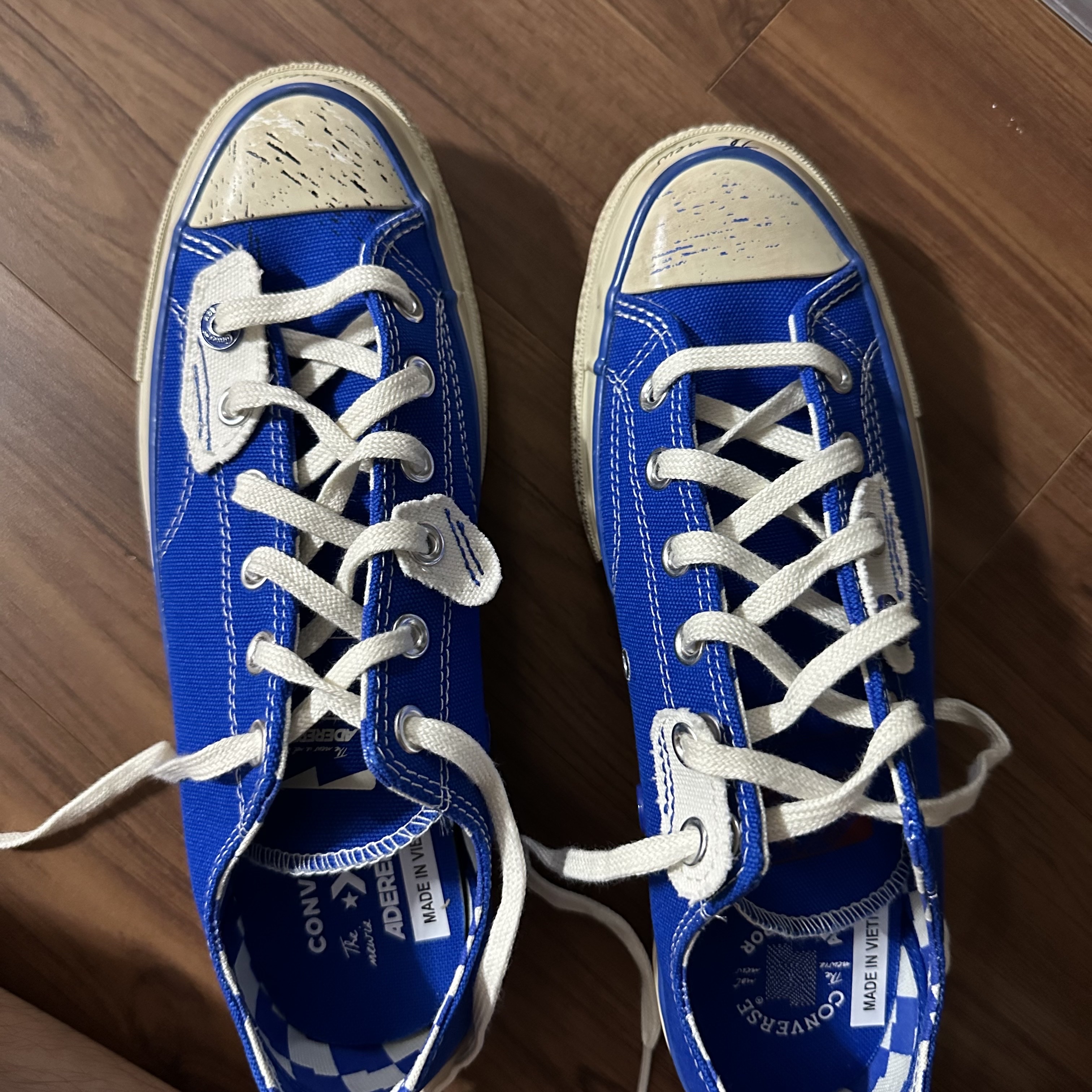 Converse x Ader Error Chuck 70 Ox Imperial Blue 착용 스타일 - 2