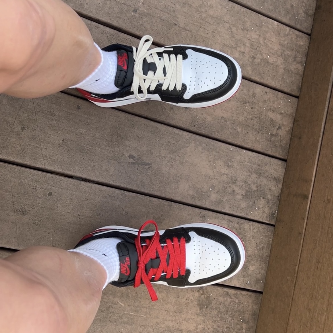 Jordan 1 Retro Low OG Black Toe 착용 스타일