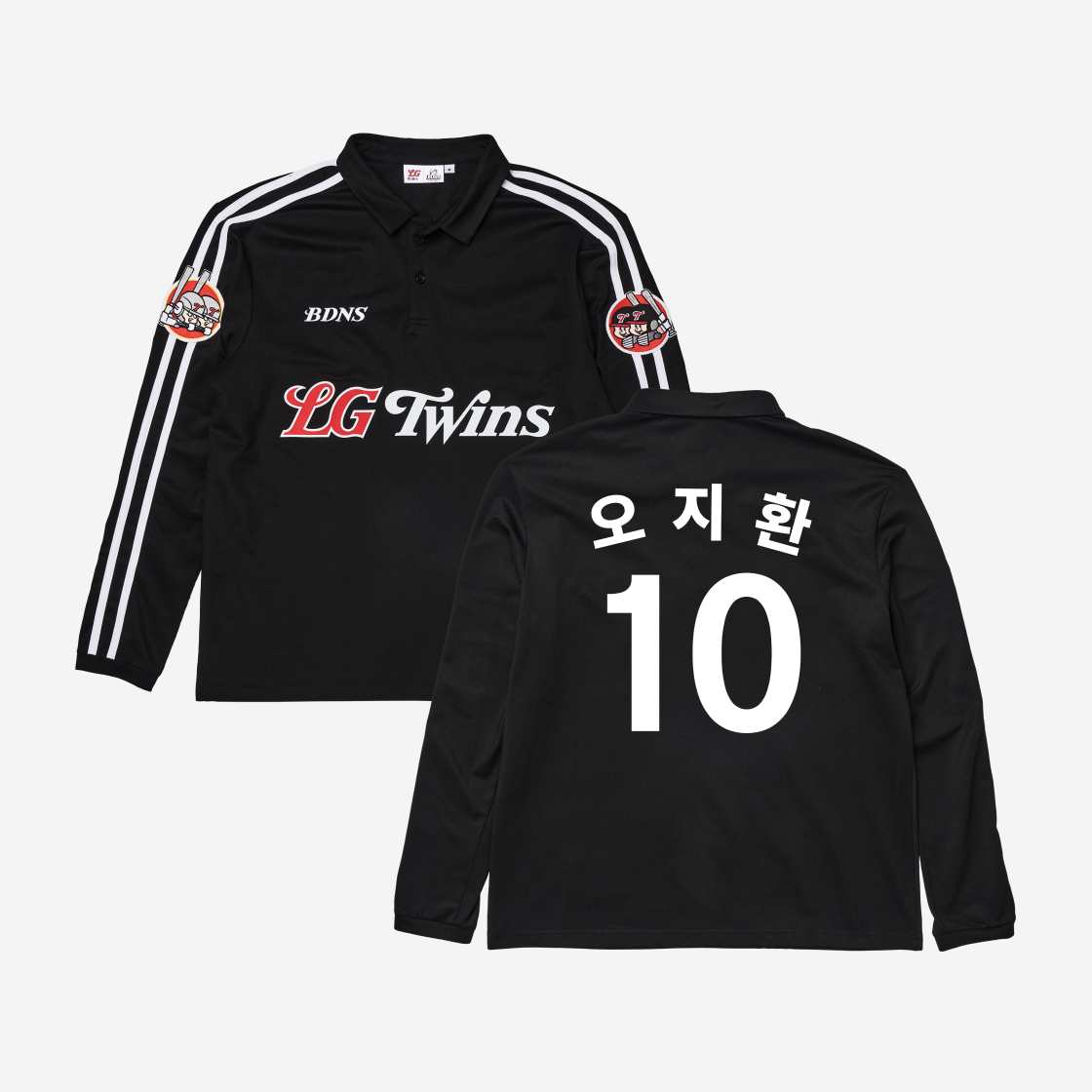 [예약배송] 빠더너스 x LG 트윈스 롱슬리브 저지 블랙 플레이어 마킹