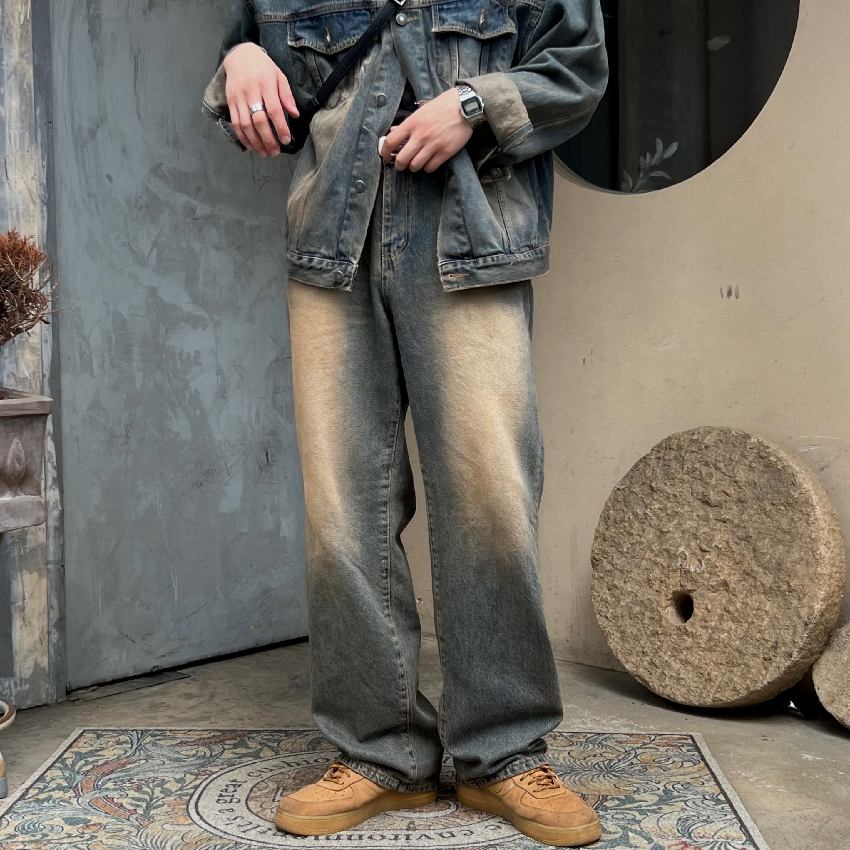 Nike Air Force 1 '07 WB Flax, Casio A-159WA-N1 착용 스타일 - 4