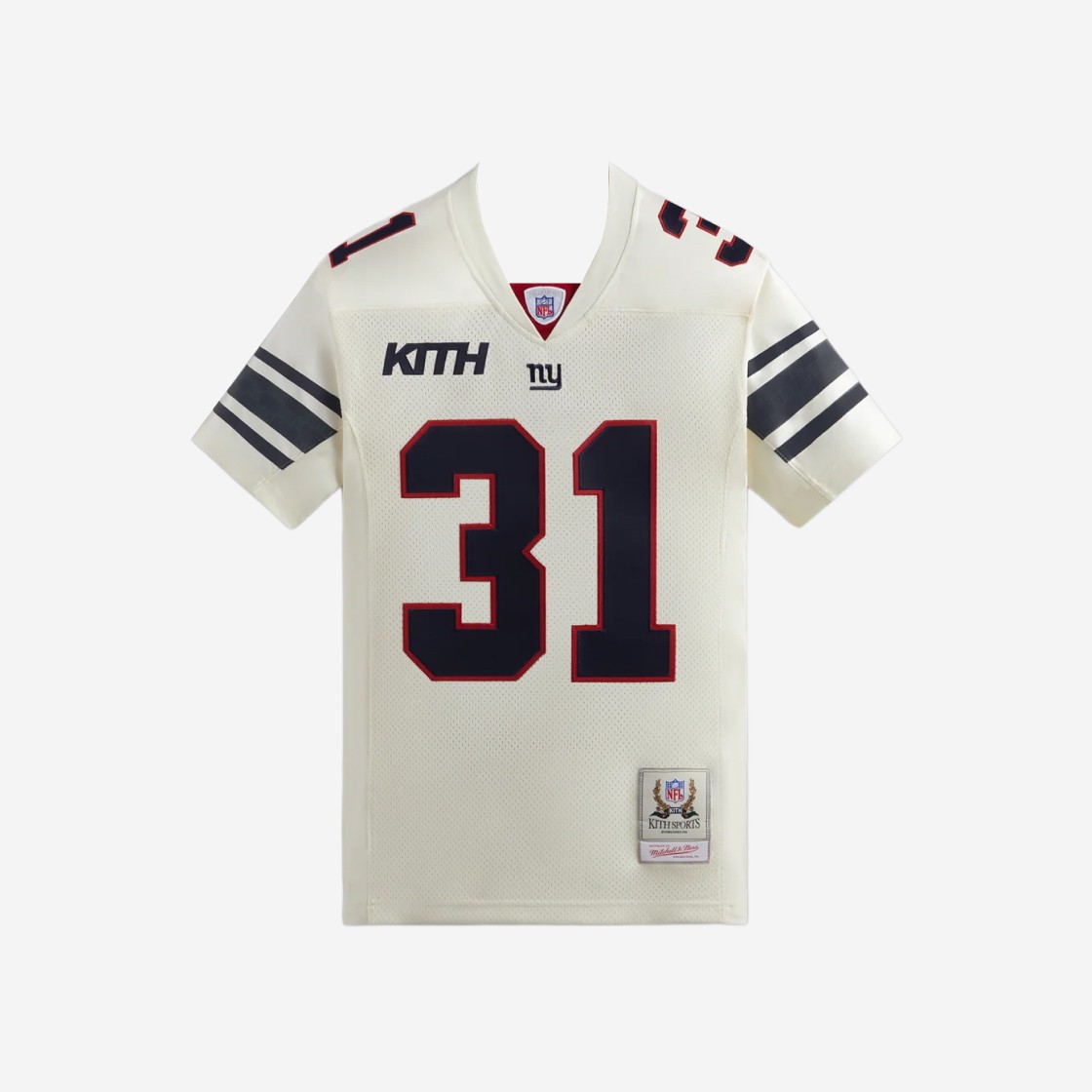 Kith x NFL Giants Mitchell & Ness Jason Sehorn Jersey Sandrift 상세 이미지 1