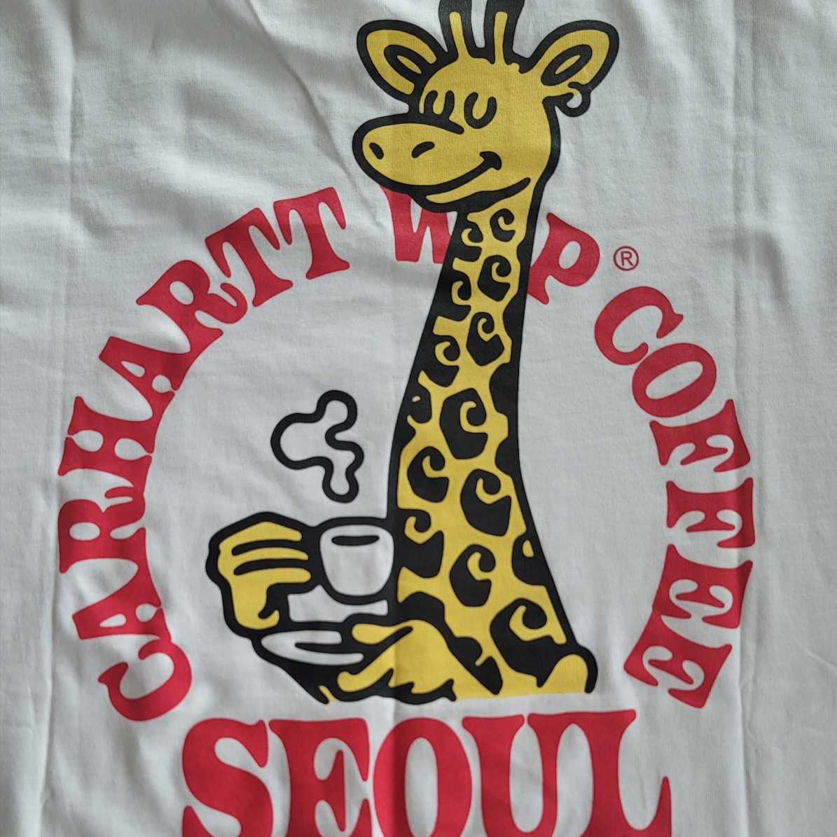 Carhartt WIP Giraffe Graphic T-Shirt White - Lotte World Mall Exclusive 착용 스타일
