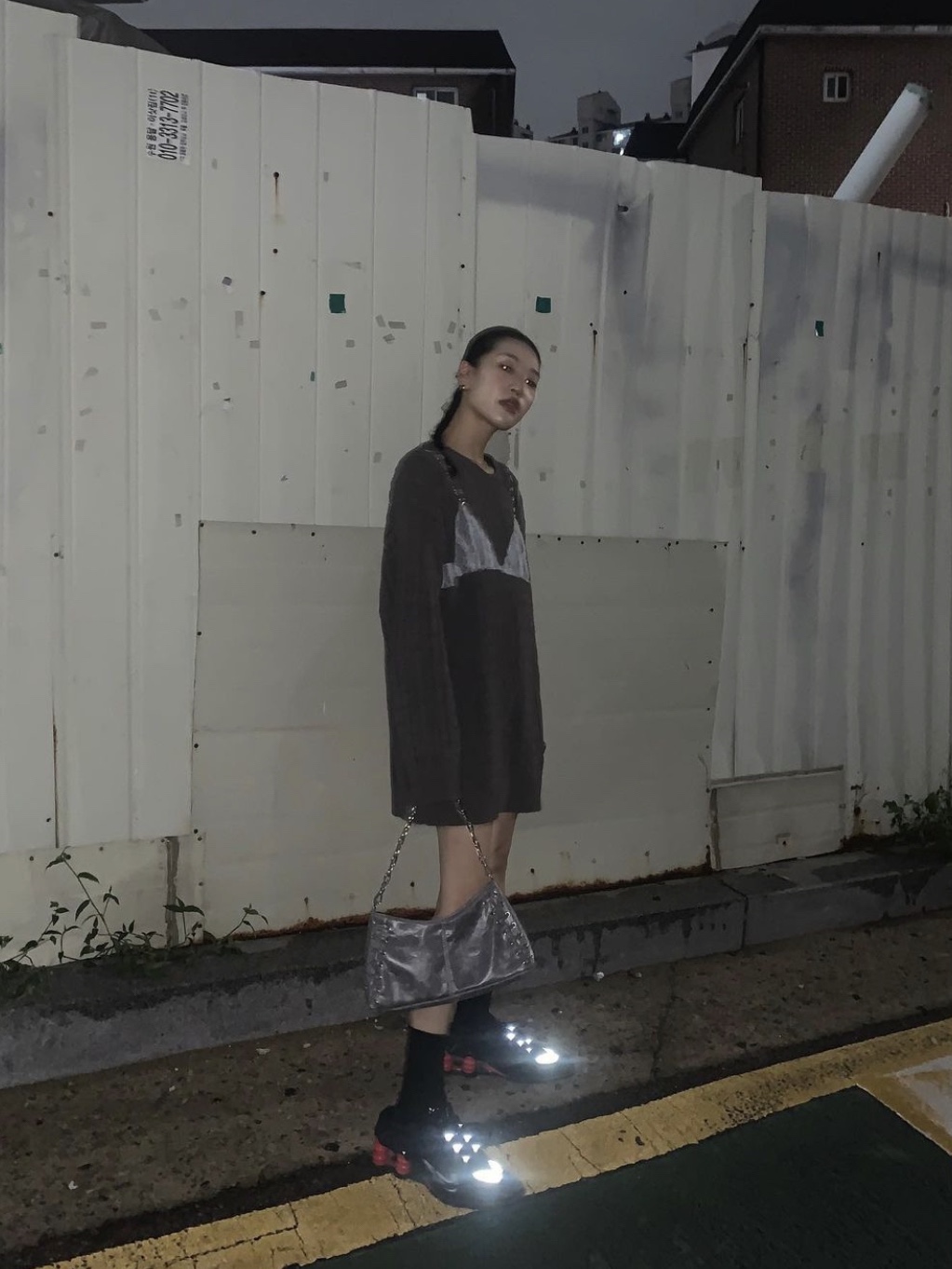 Nike x Martine Rose Shox MR4 Black 착용 스타일