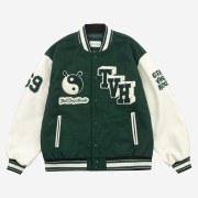 Thevinylhouse Yin Yang Varsity Jacket Green