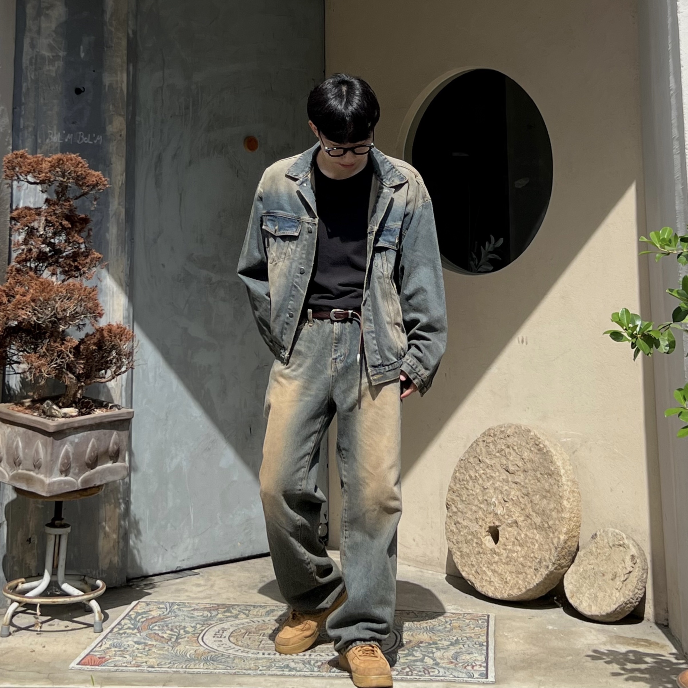 Nike Air Force 1 '07 WB Flax, Casio A-159WA-N1 착용 스타일 - 2