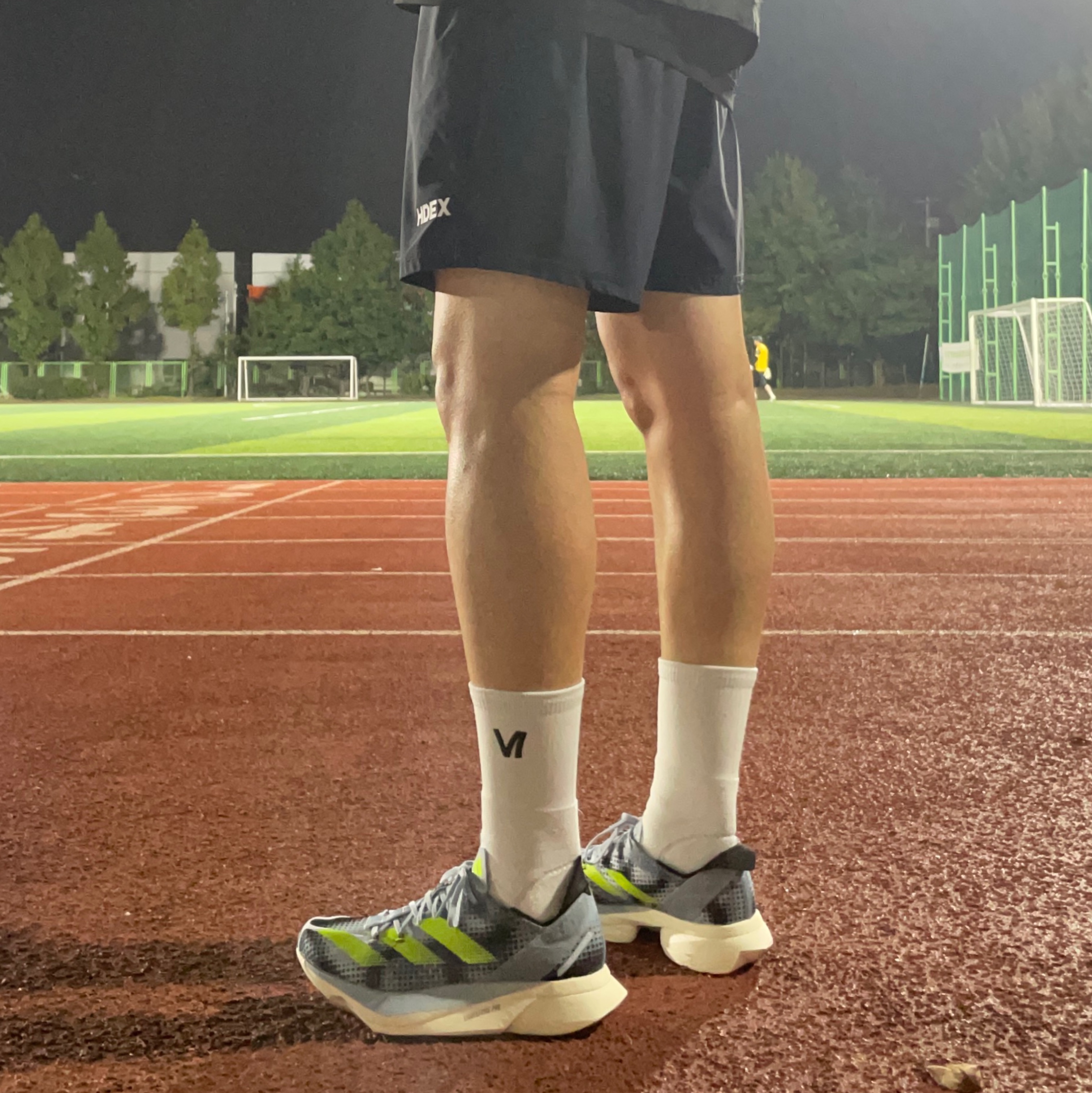 Adidas Adizero Adios Pro 3 Wonder Blue Lucid Lemon 착용 스타일