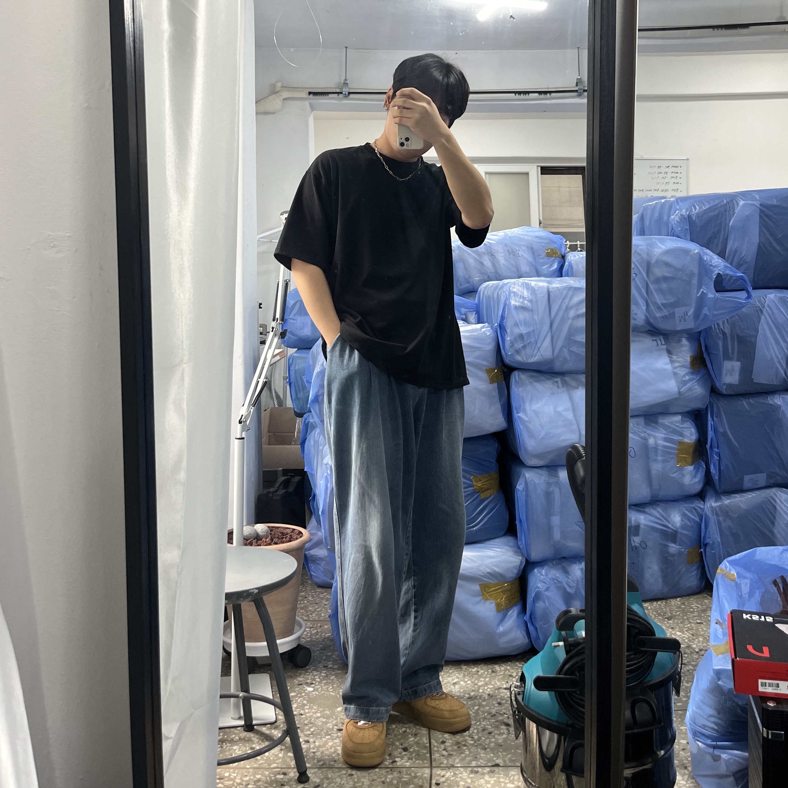 Nike x Supreme Air Force 1 Low Flax, Nike Air Force 1 '07 WB Flax 착용 스타일
