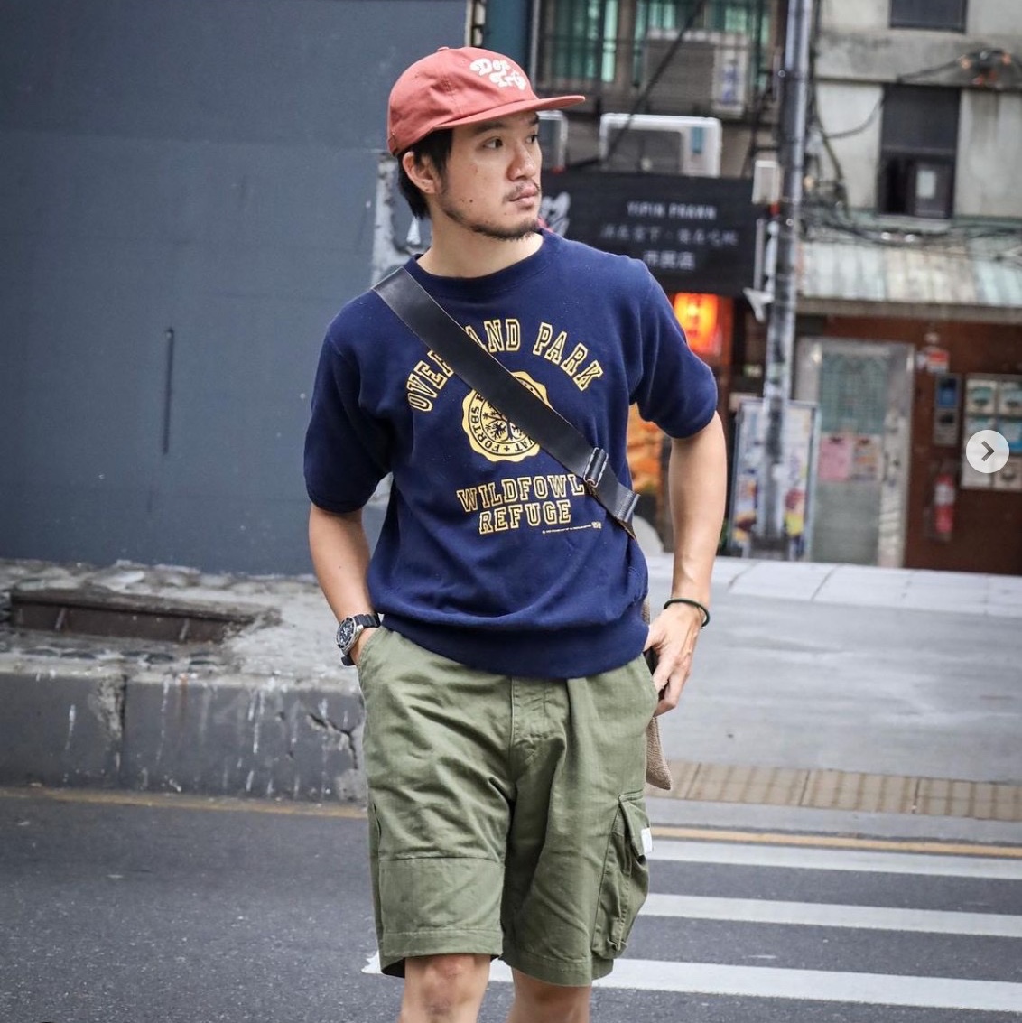 Free & Easy Don't Trip Strapback Hat Rust 착용 스타일 - 1