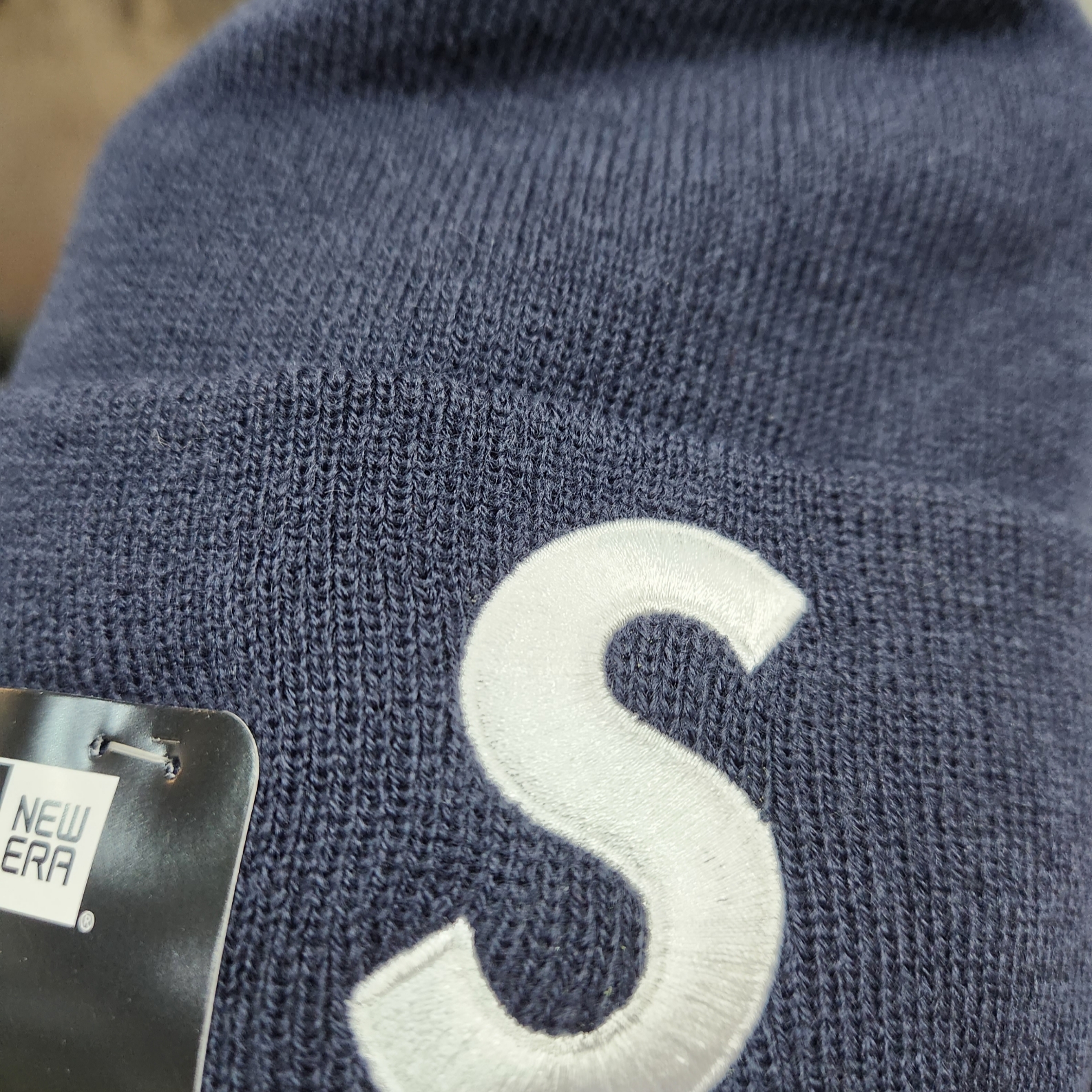 Supreme New Era S Logo Beanie Navy - 23FW 착용 스타일 - 2