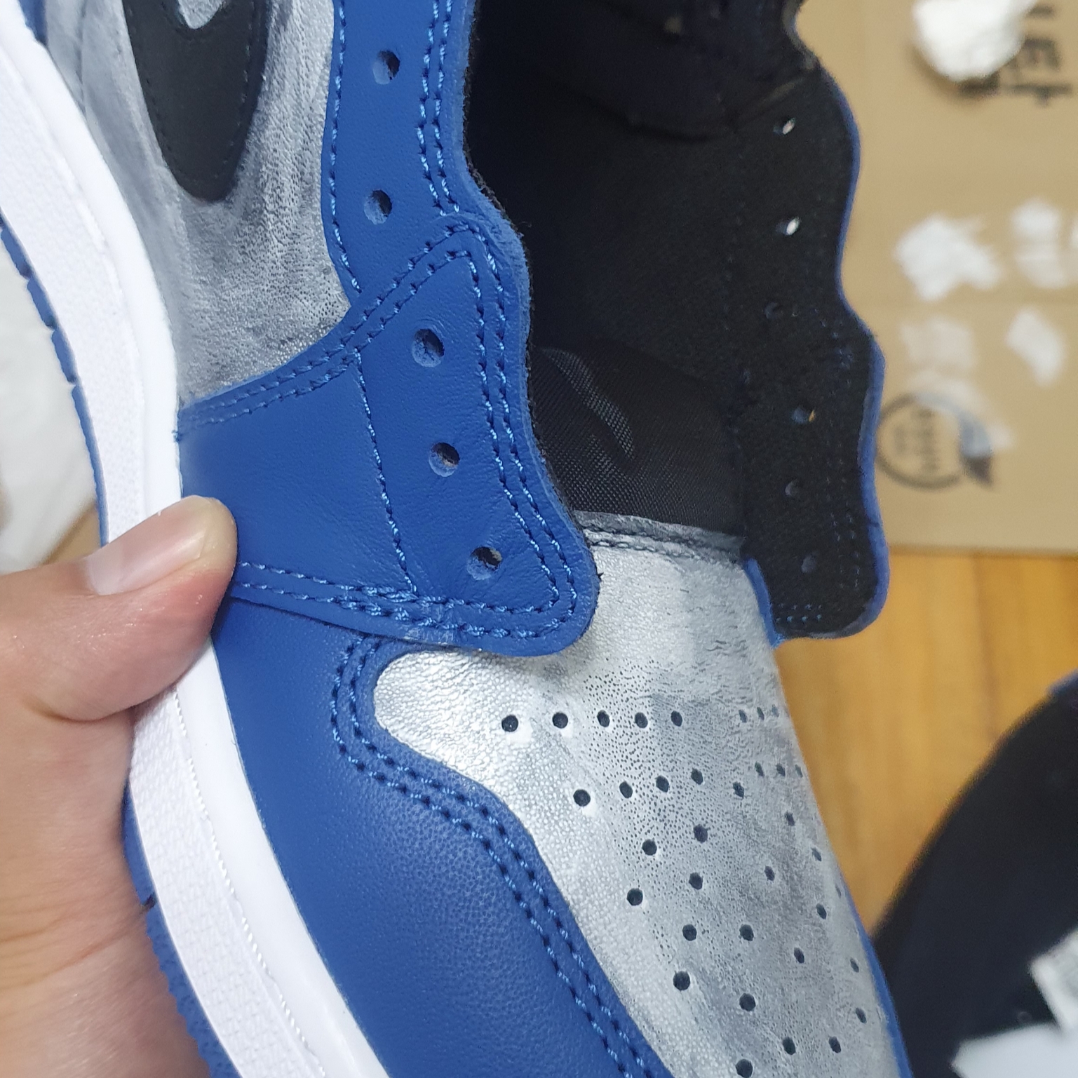 Jordan 1 Retro High Game Royal, Jordan 1 Retro High OG Dark Marina Blue 착용 스타일 - 3