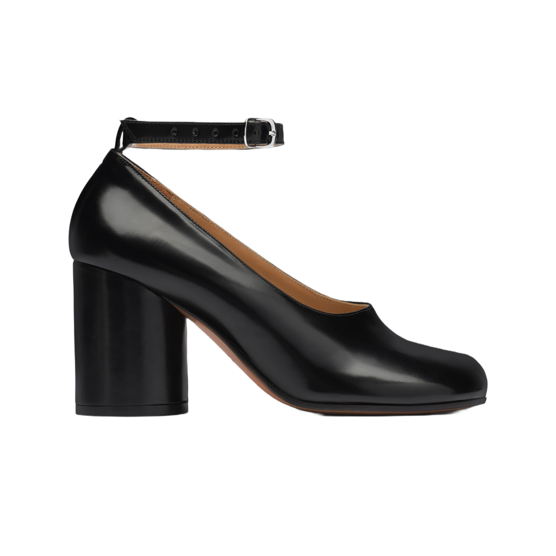 (W) 메종 마르지엘라 타피 레더 힐스 블랙((W) Maison Margiela Tabi Leather Heels Black) - 1