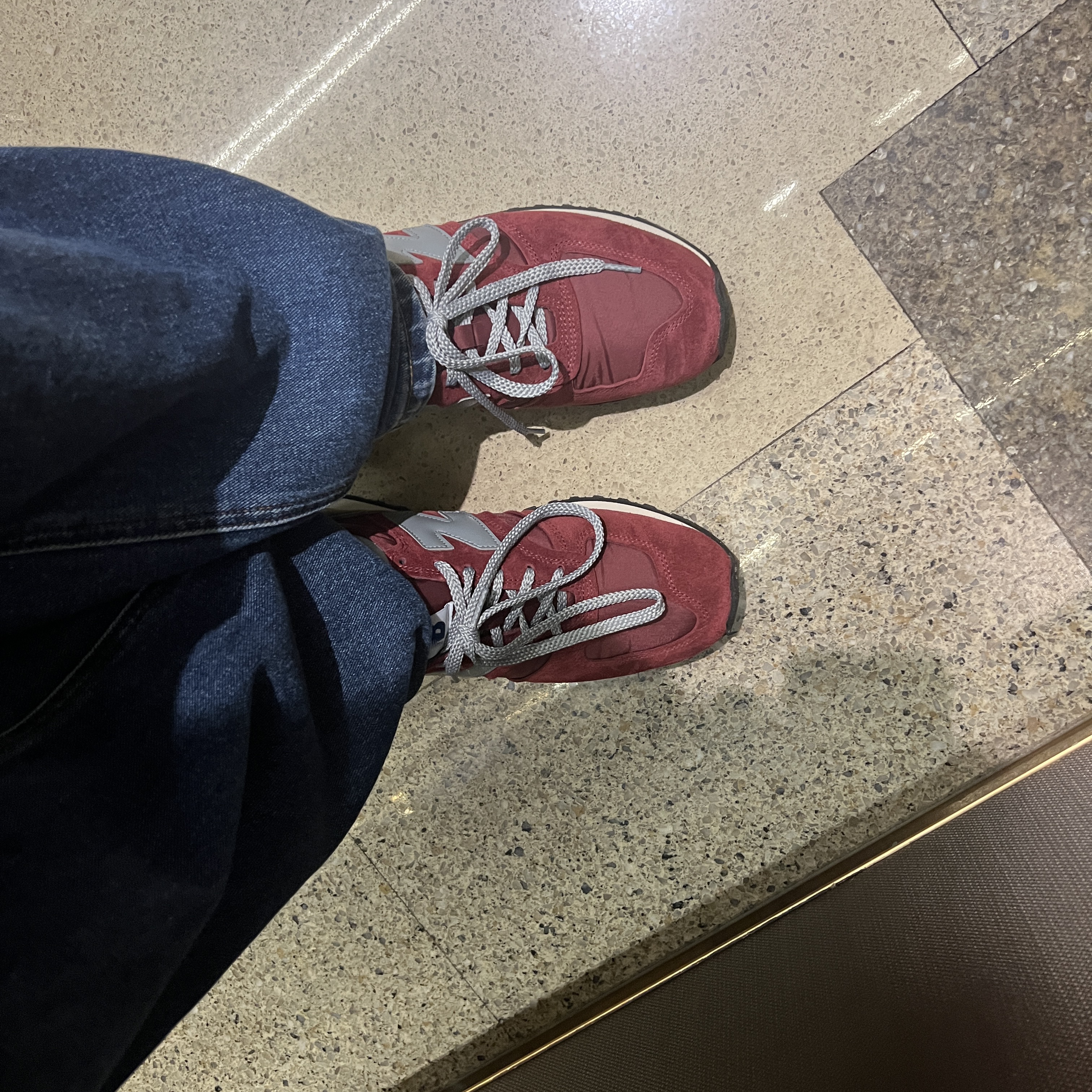 New Balance 730 Made in UK 40th Anniversary Burgundy, New Balance 1600 Legacy Navy 착용 스타일 - 2