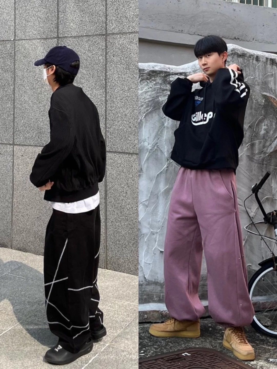 New Balance 992 Made in USA Navy, Wooyoungmi Cotton Back Logo Hooded Sweatshirt Black - 23SS 착용 스타일 - 4