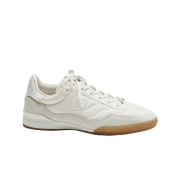 (W) Chanel Sneakers Calfskin Suede Calfskin & White