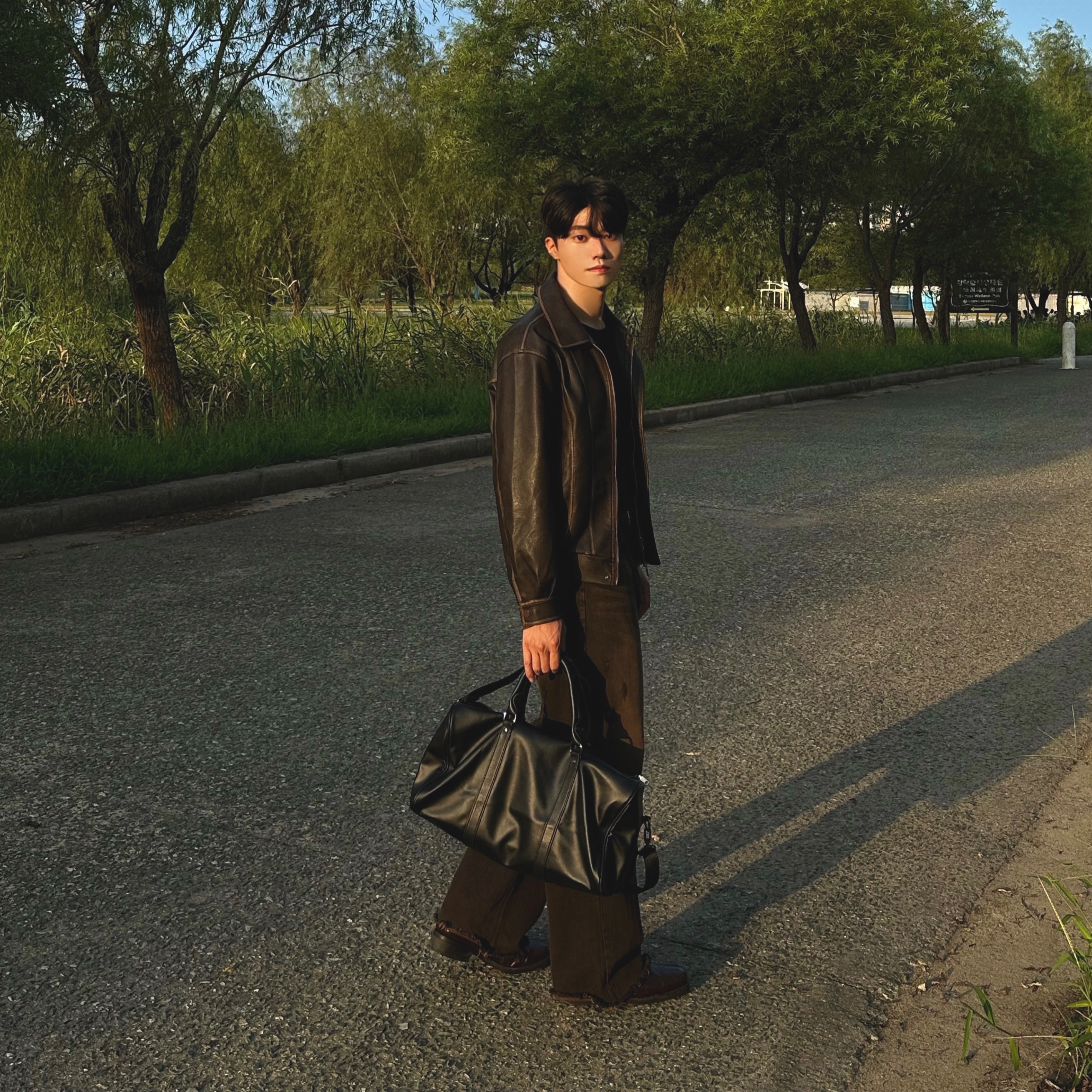 Our Legacy Camion Boot Olive Leather 착용 스타일 - 1