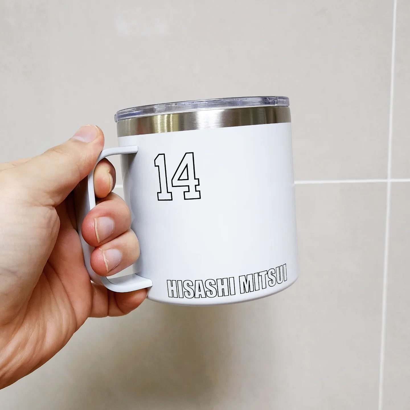 The First Slam Dunk Stainless Cup Jeong Daeman 착용 스타일 - 3